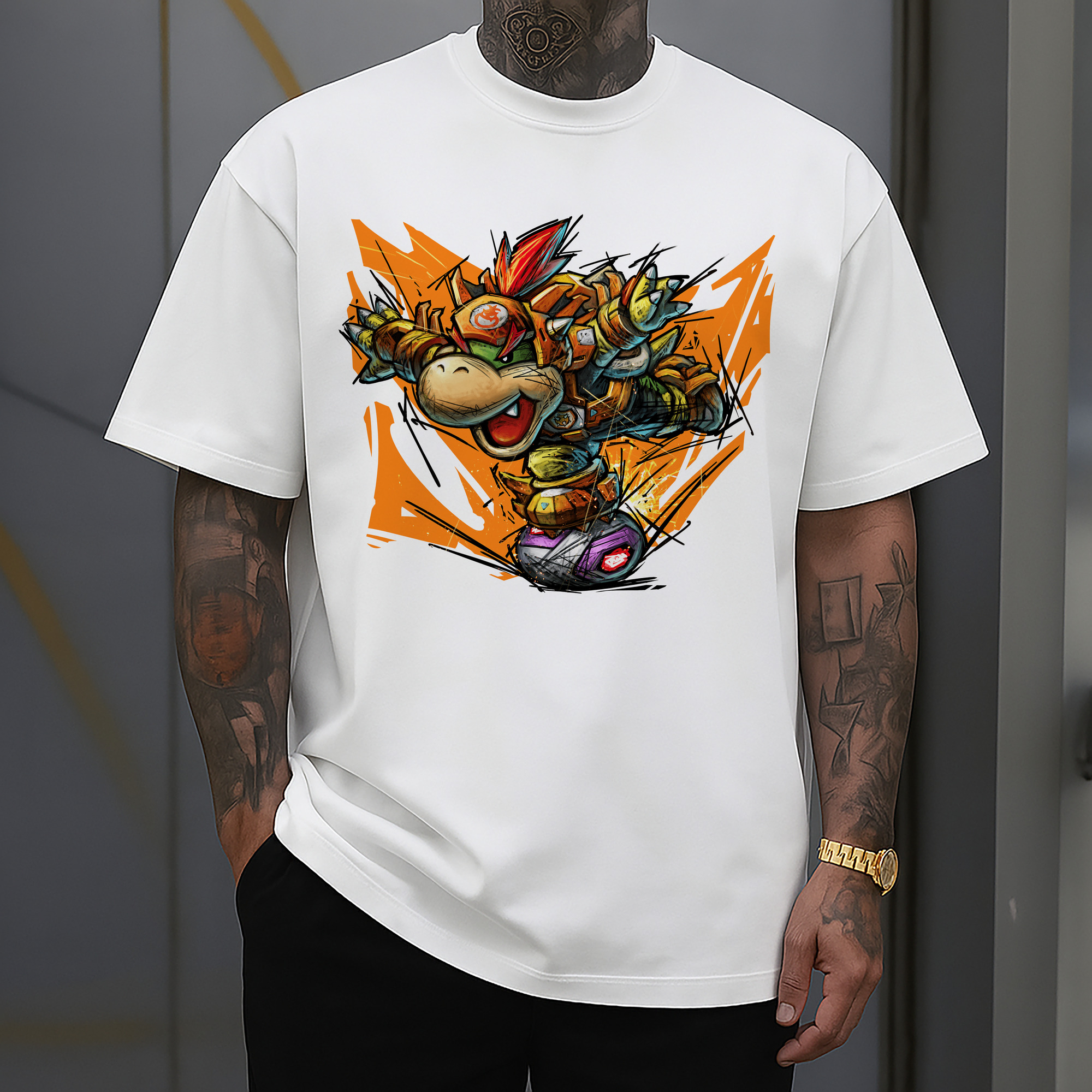 Nintendo Bowser Jr. 'shoot'Painted styleTee