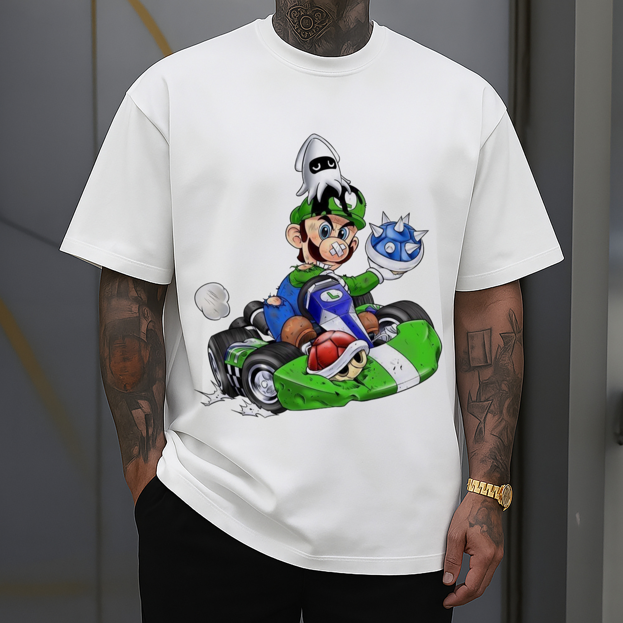 Nintendo Luigi 'Not afraid of failure'kart T-shirt