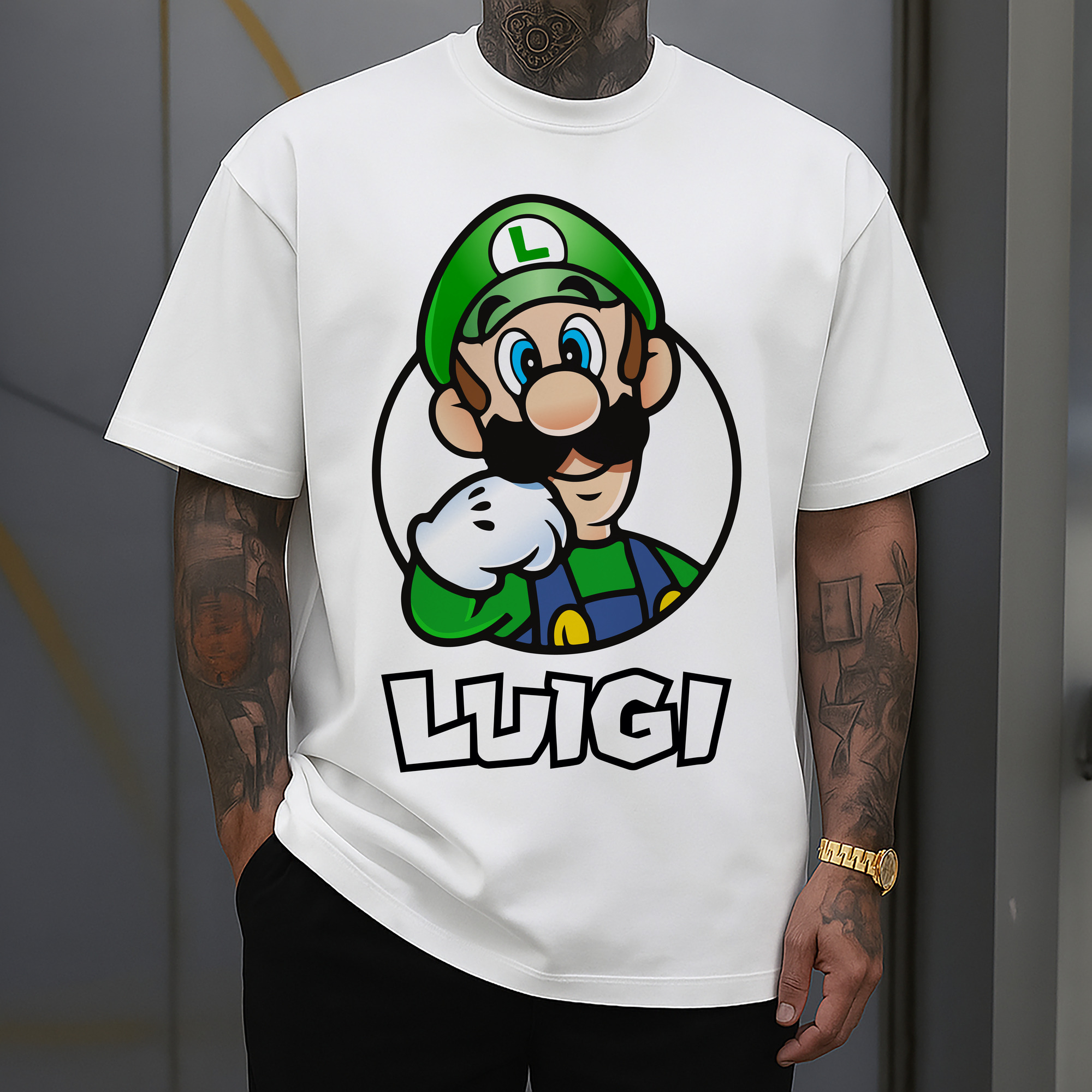 Nintendo Luigi 'Smiling gaze' Graphic Tee