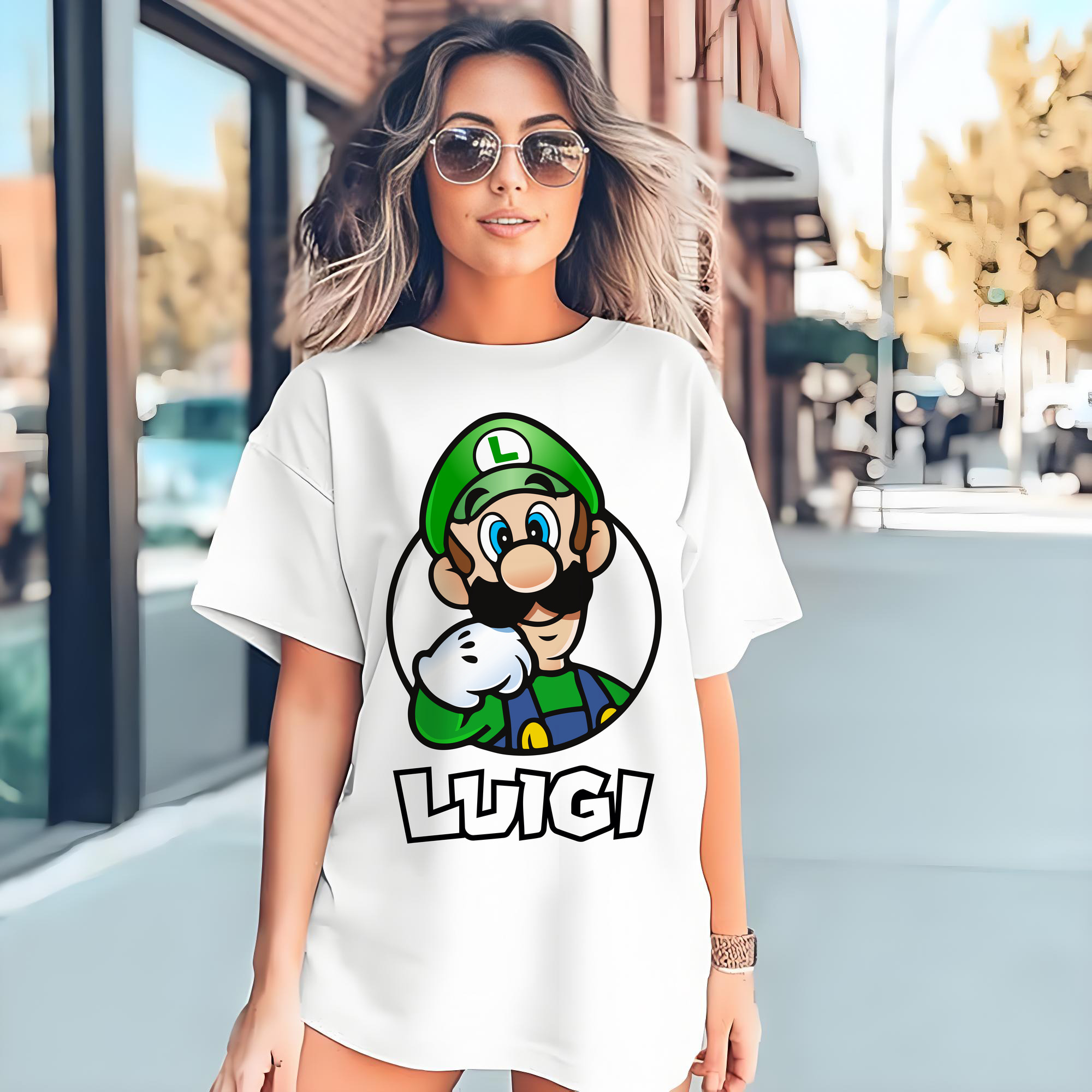 Nintendo Luigi 'Smiling gaze' Graphic Tee