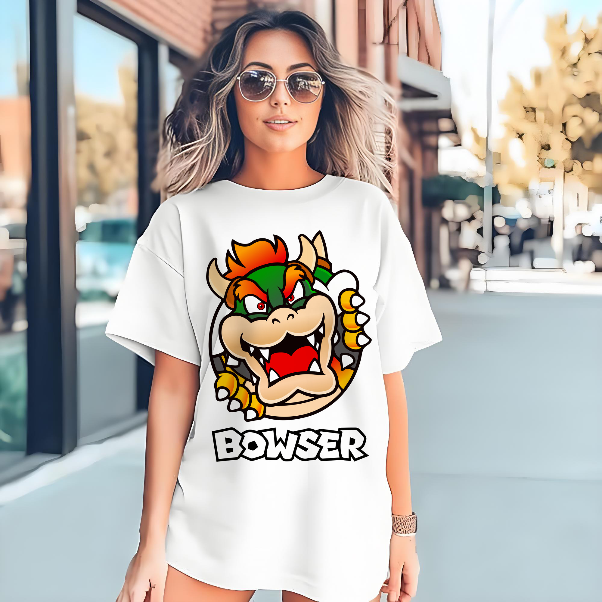 Bowser King Koopa Bowser Cartoon Graphic T-Shirt