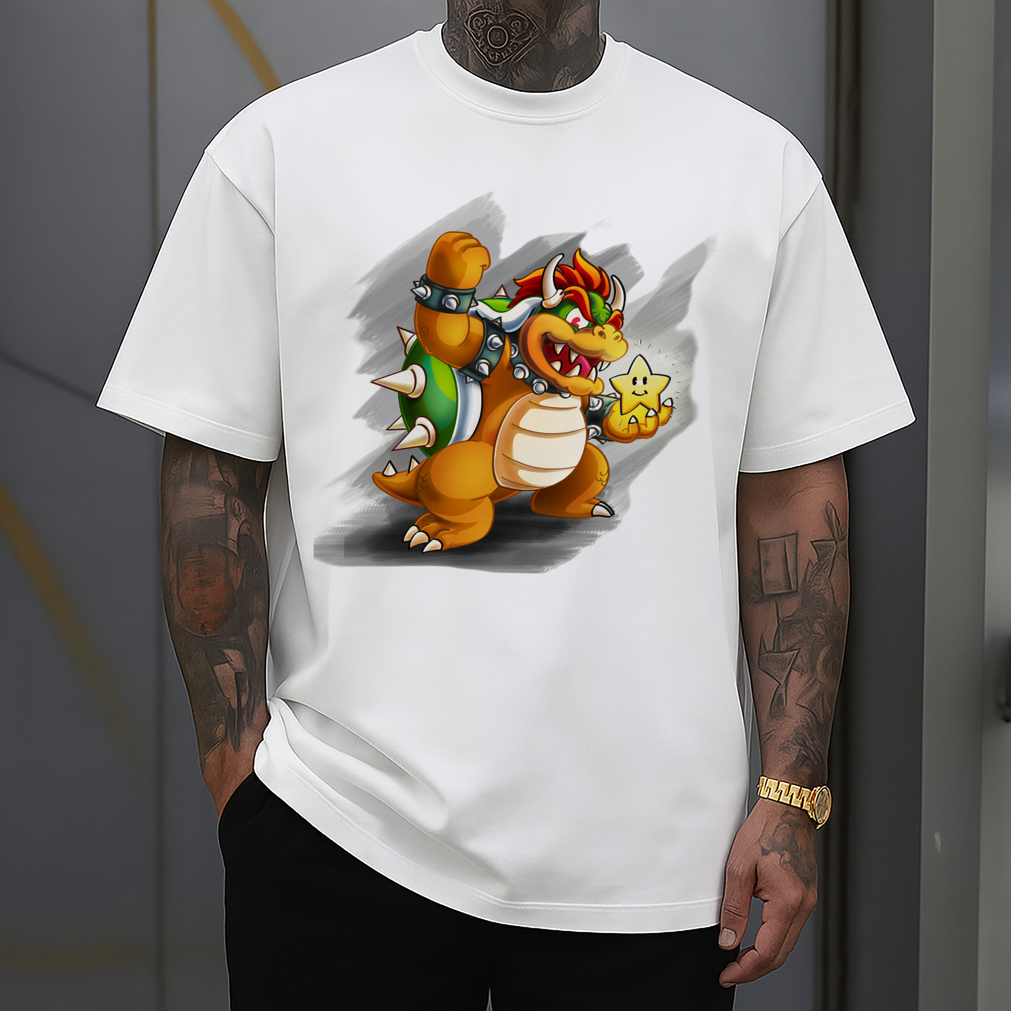 Bowser King Koopa celebratory gesture Graphic T-Shirt