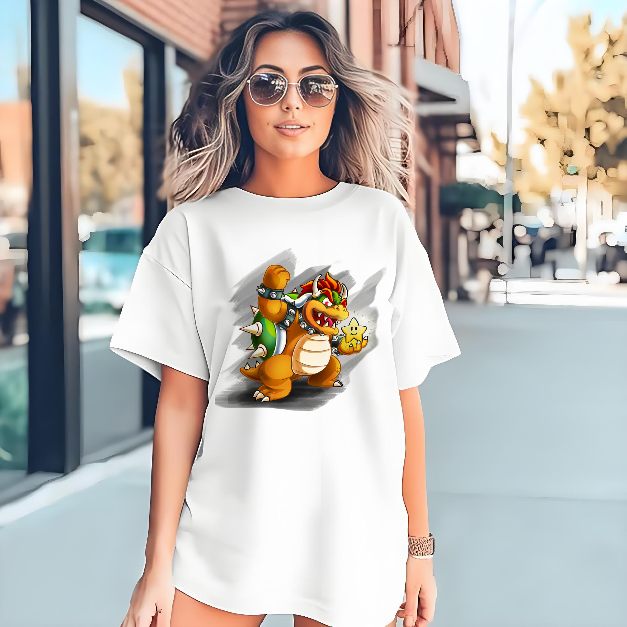 Bowser King Koopa celebratory gesture Graphic T-Shirt