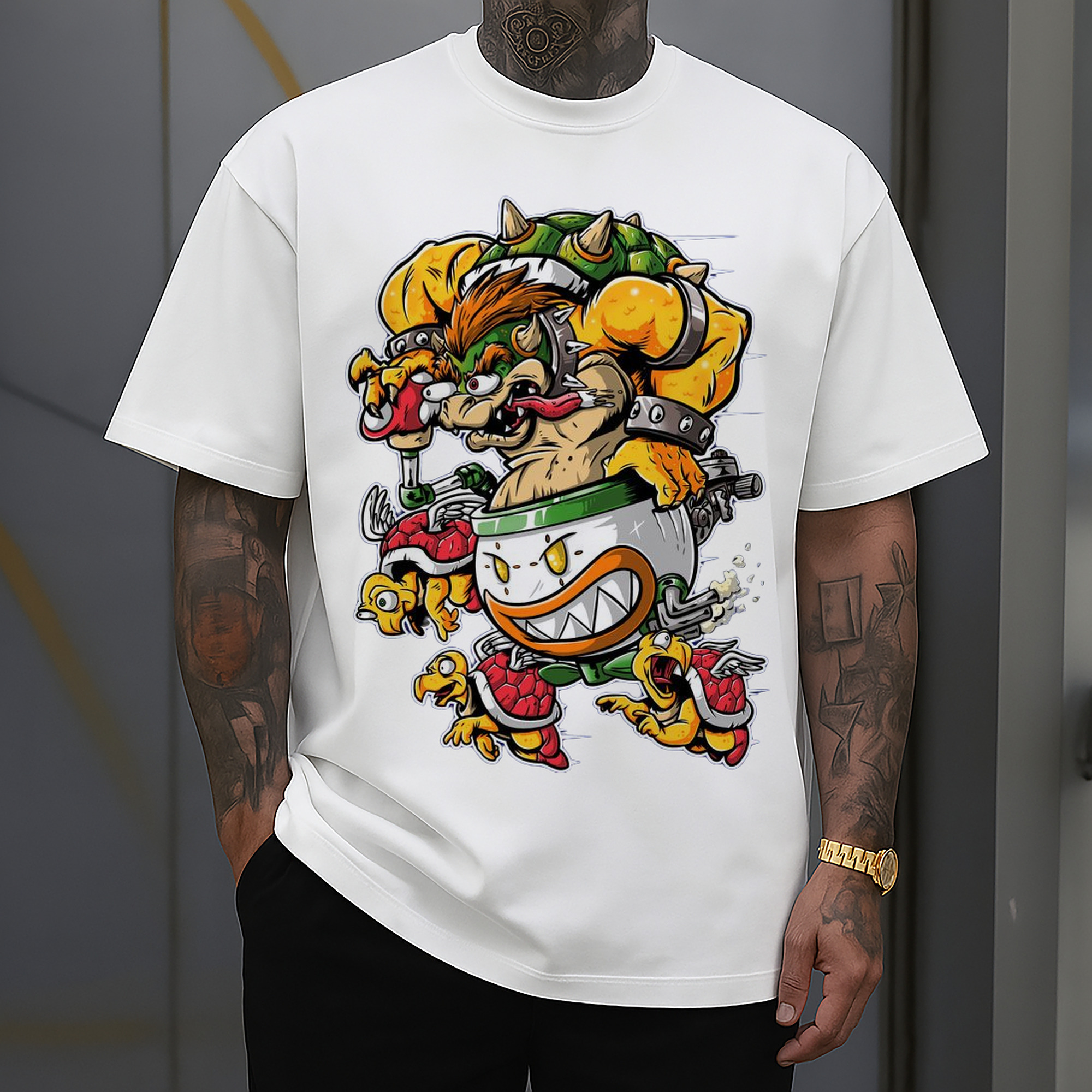 Bowser King Koopa Comic style Graphic T-Shirt