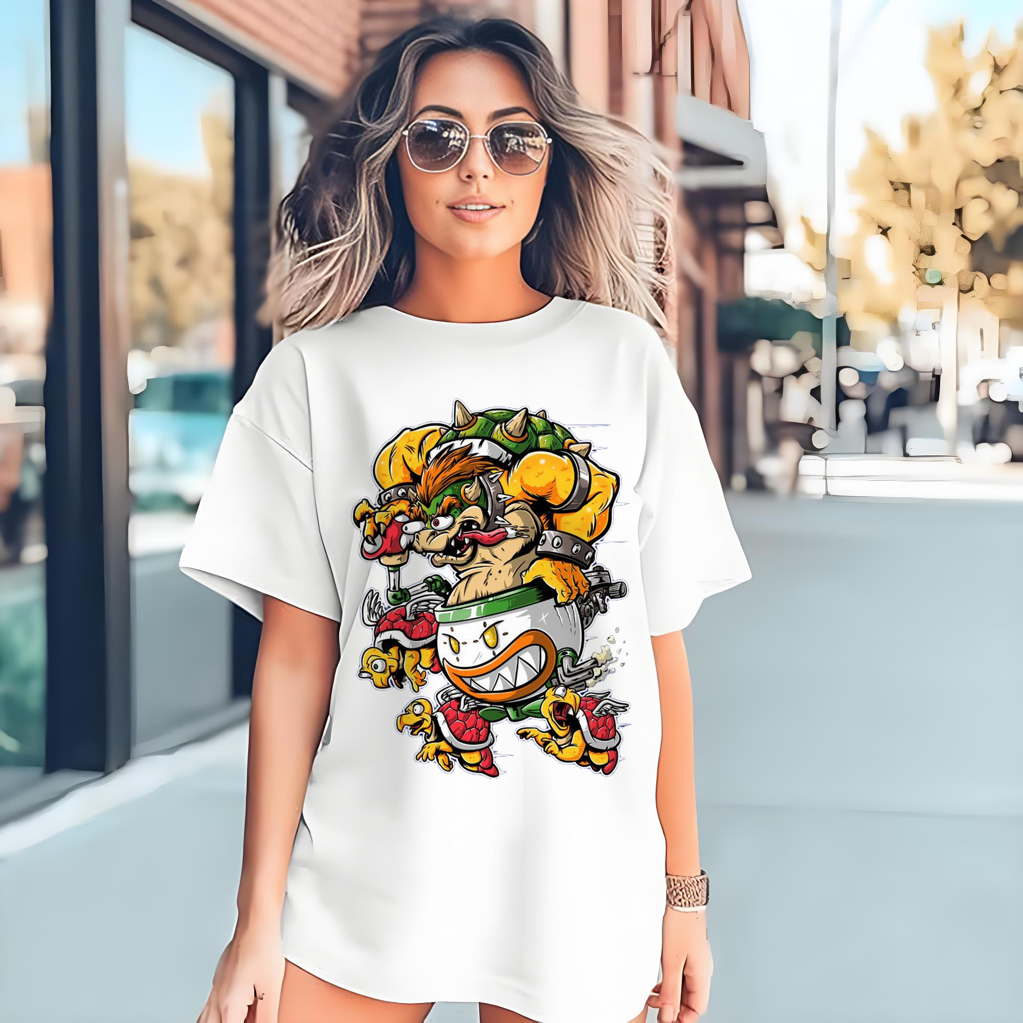Bowser King Koopa Comic style Graphic T-Shirt