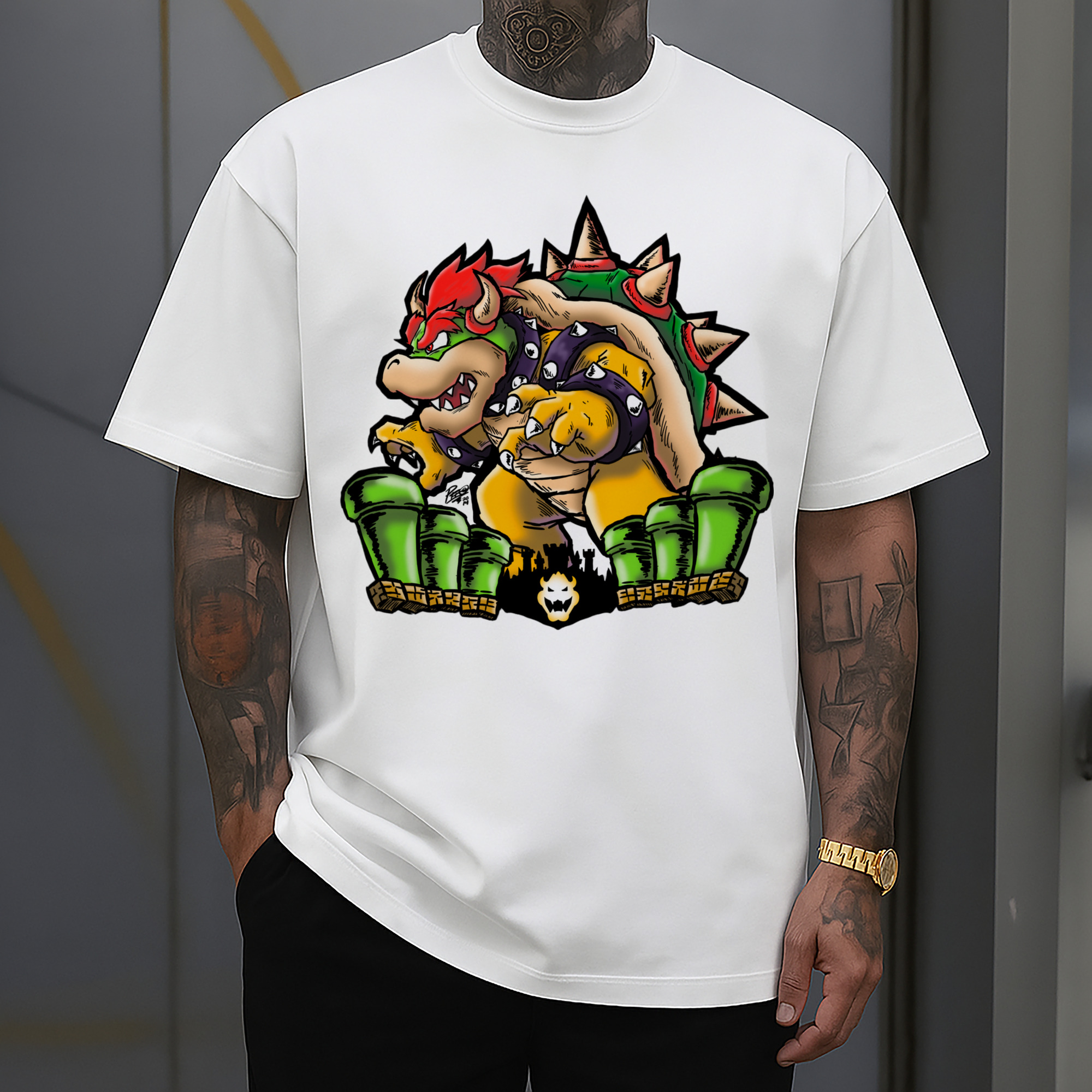 Bowser King Koopa the Great Demon King Appears Graphic T-Shirt