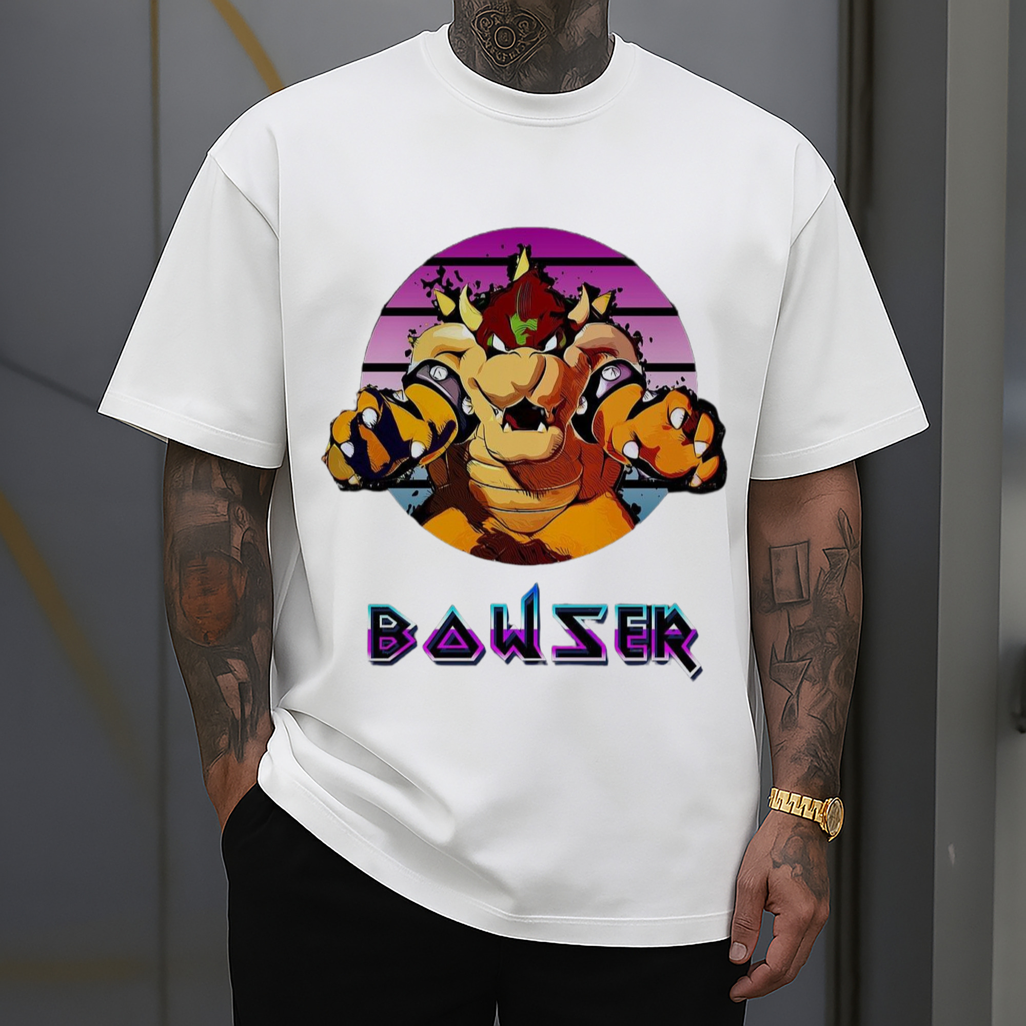 Nintendo Bowser king Painted style Tee