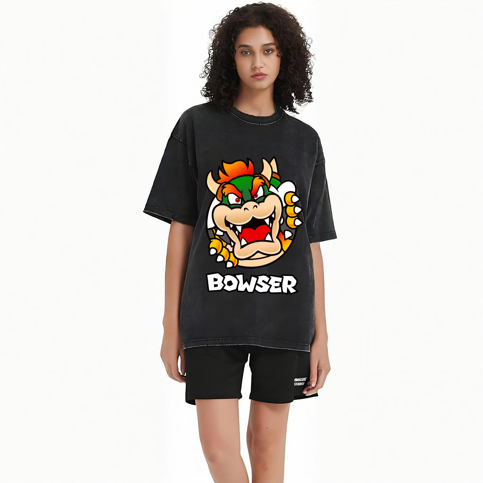 Bowser King Koopa Bowser Cartoon Graphic T-Shirt