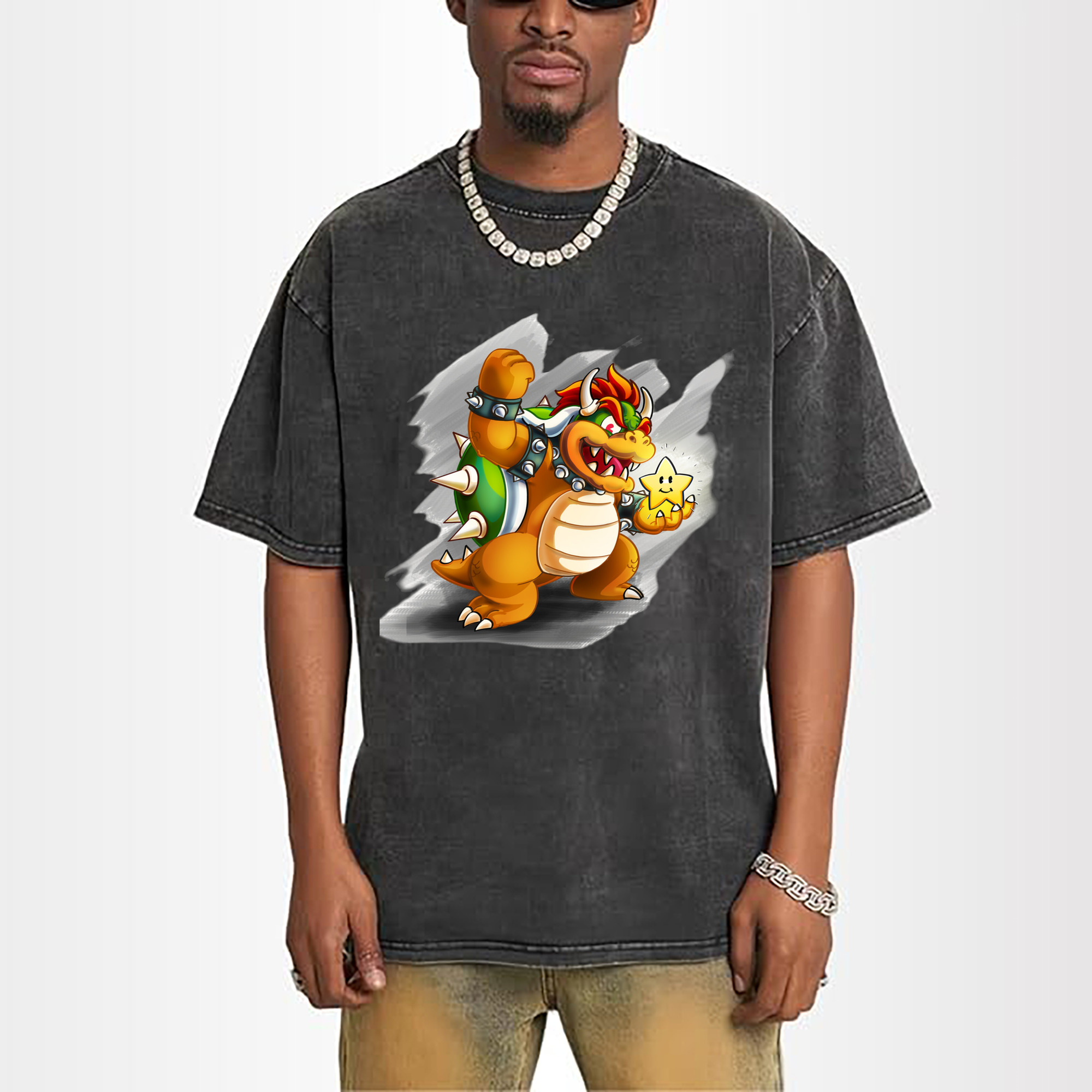 Bowser King Koopa celebratory gesture Graphic T-Shirt