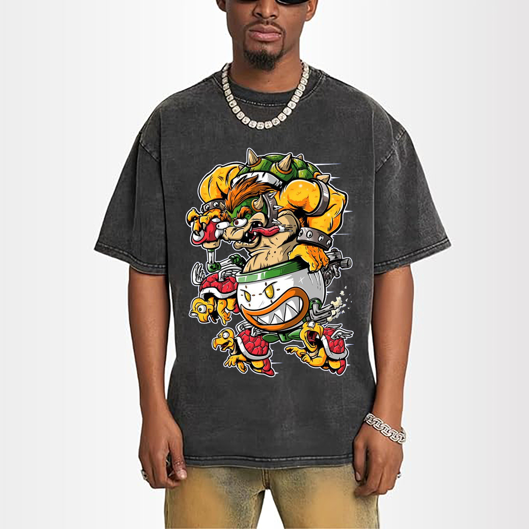 Bowser King Koopa Comic style Graphic T-Shirt