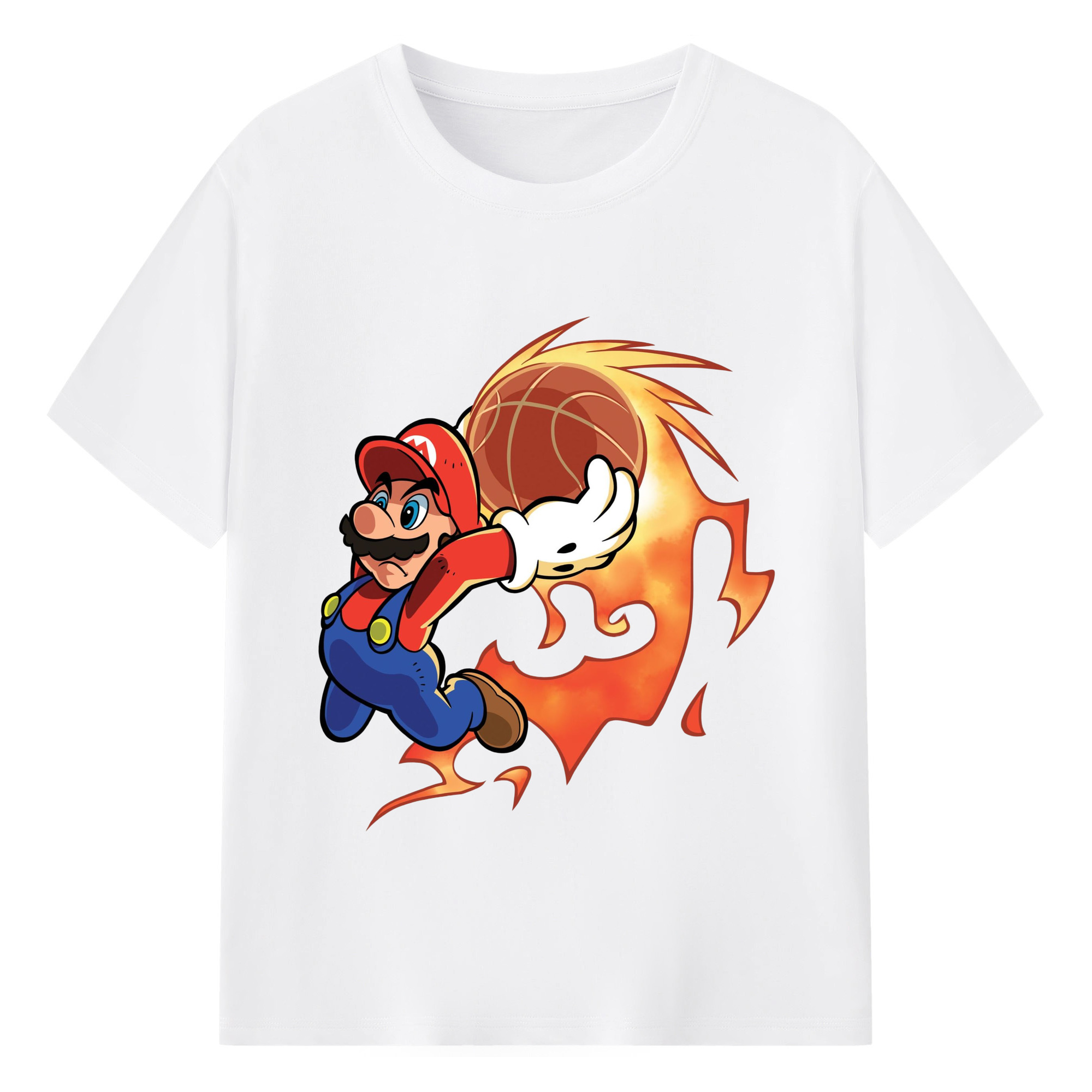 Nintendo Super Slam Dunk t-shirt - 180g Cotton T-Shirt With Front Heat Transfer Print – Soft, Lightweight, Fitted Design – Comfortable Casual Wear For Sports & Everyday Use