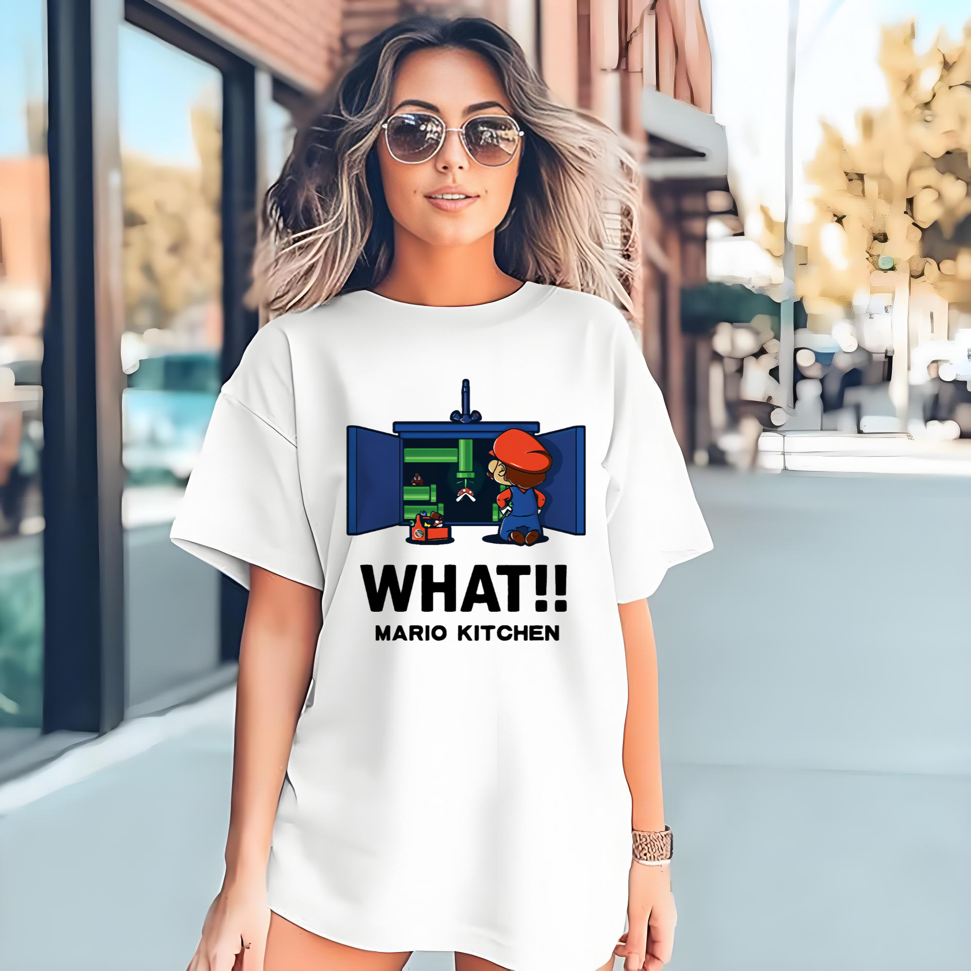Nintendo Super Mario kitchen 'what' t-shirt