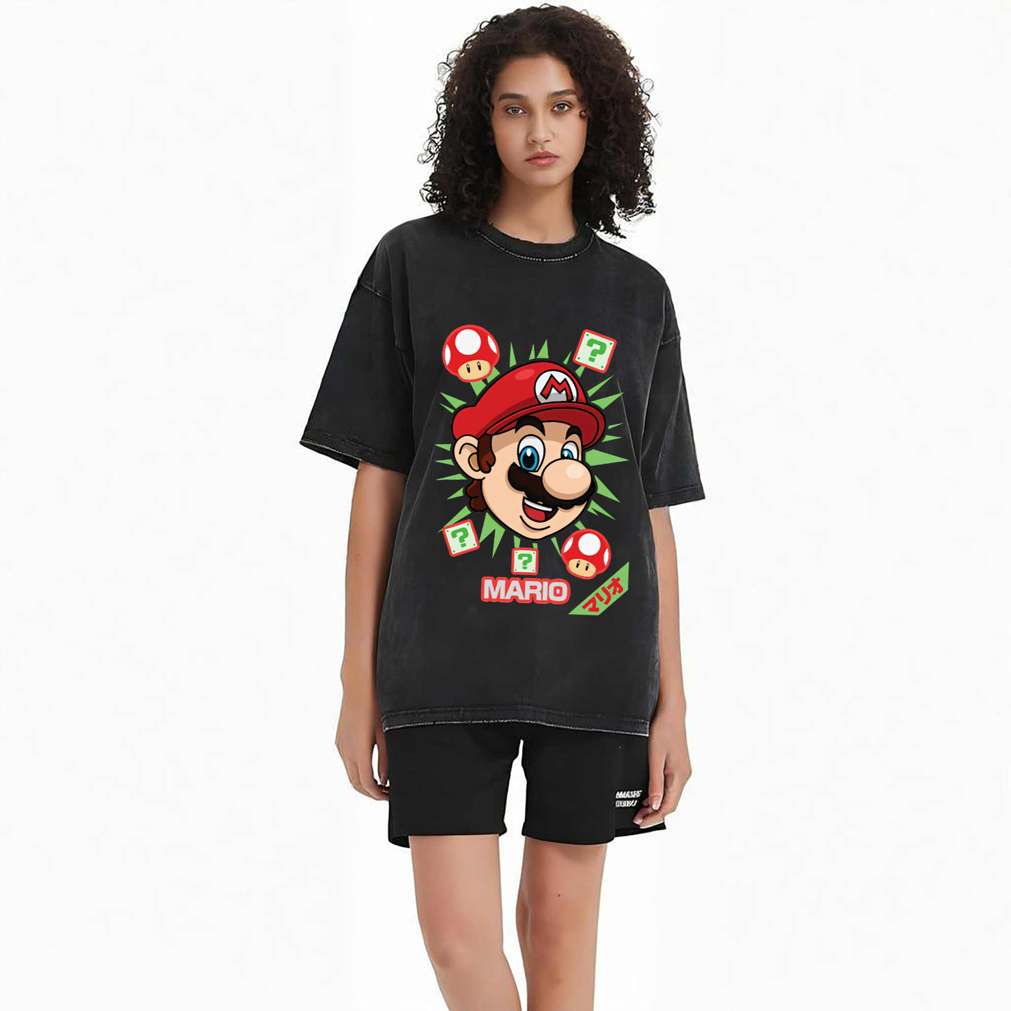 Nintendo mario cartoon profile t-shirt