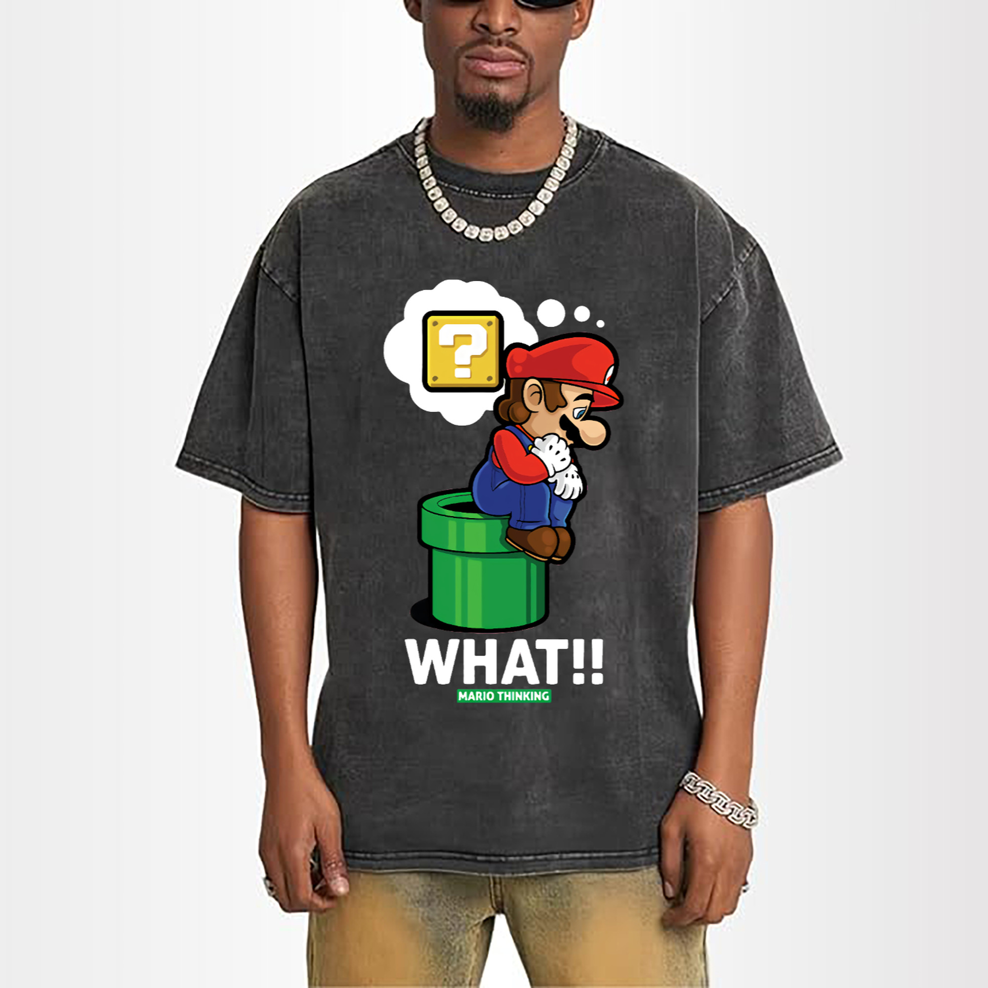 Super Mario 'deep thinking 'T-shirt