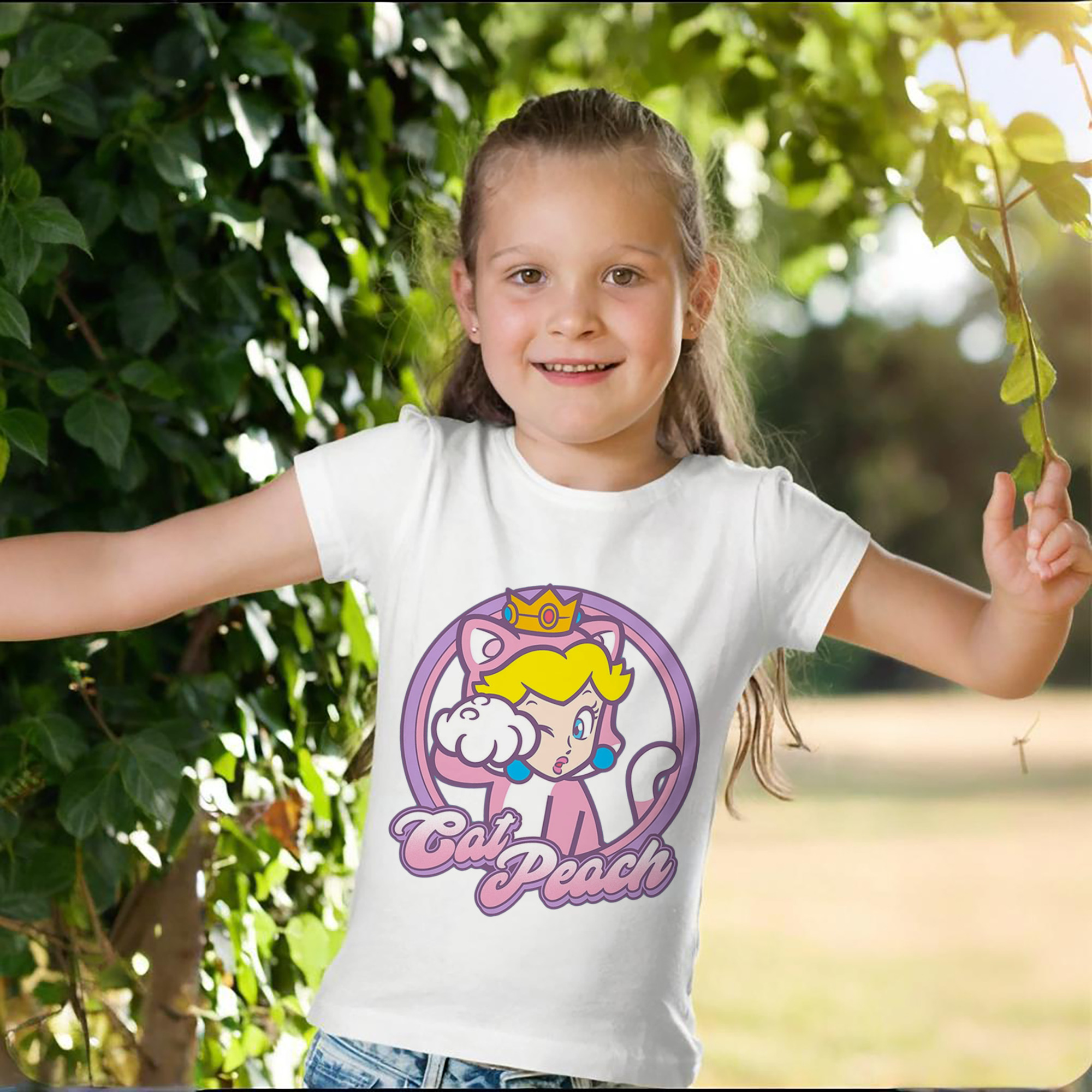 Nintendo princess peach 'pink cat peach' t-shirt