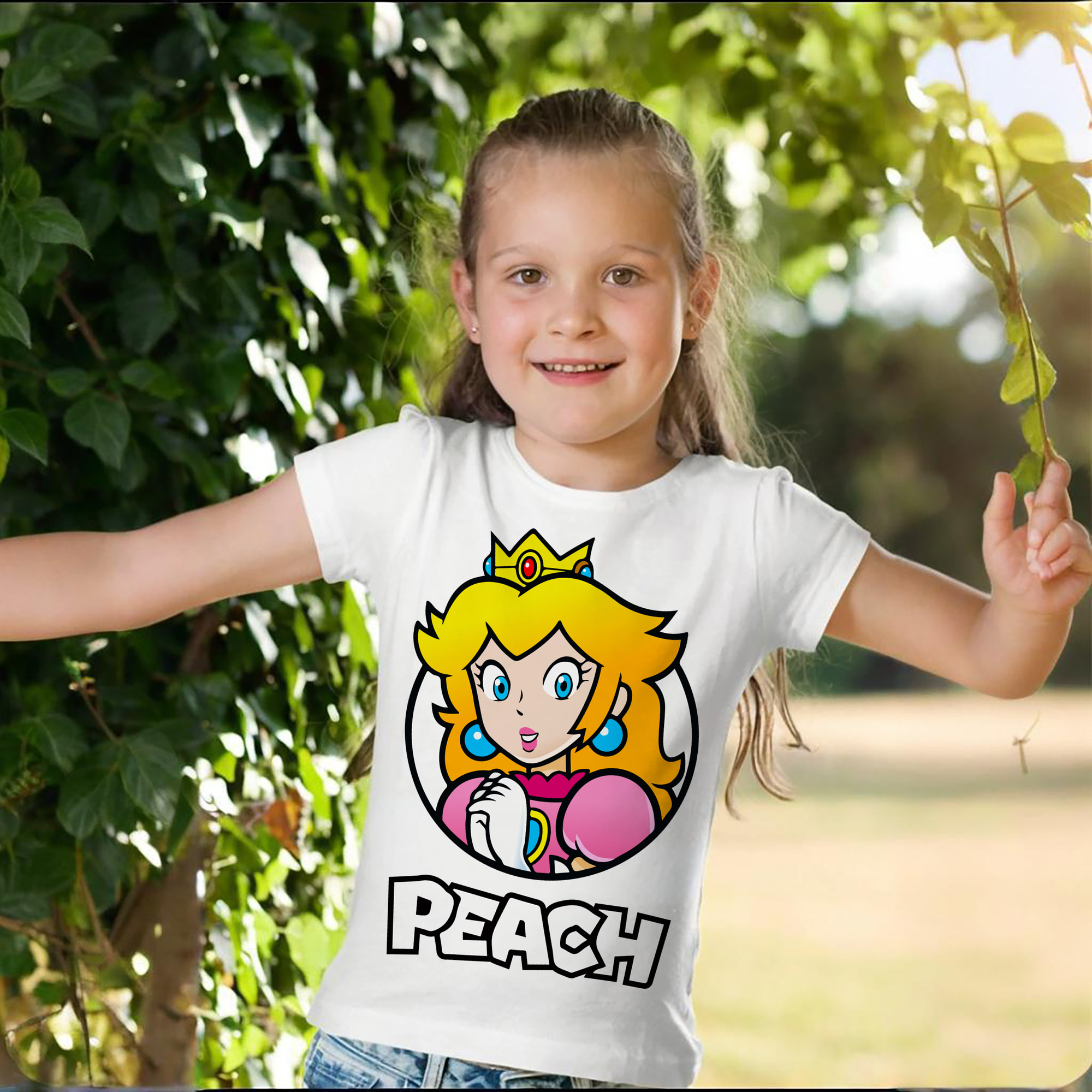 Nintendo princess peach profile t-shirt