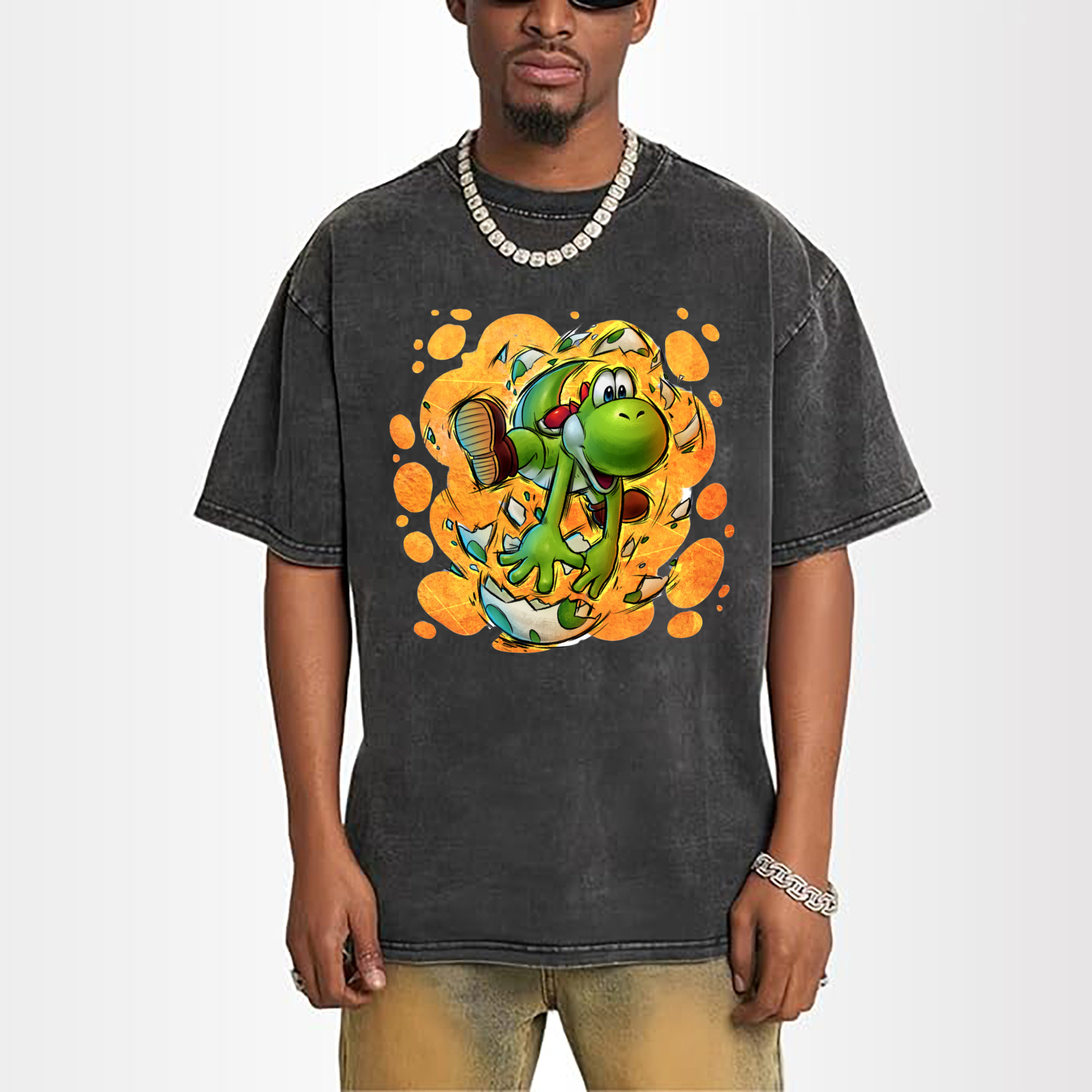 Super Mario Yoshi Painted style Tee