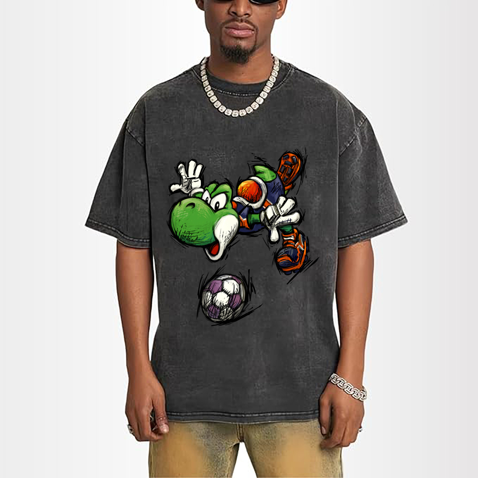 Super Mario Yoshi 'shoot' Painted style Tee