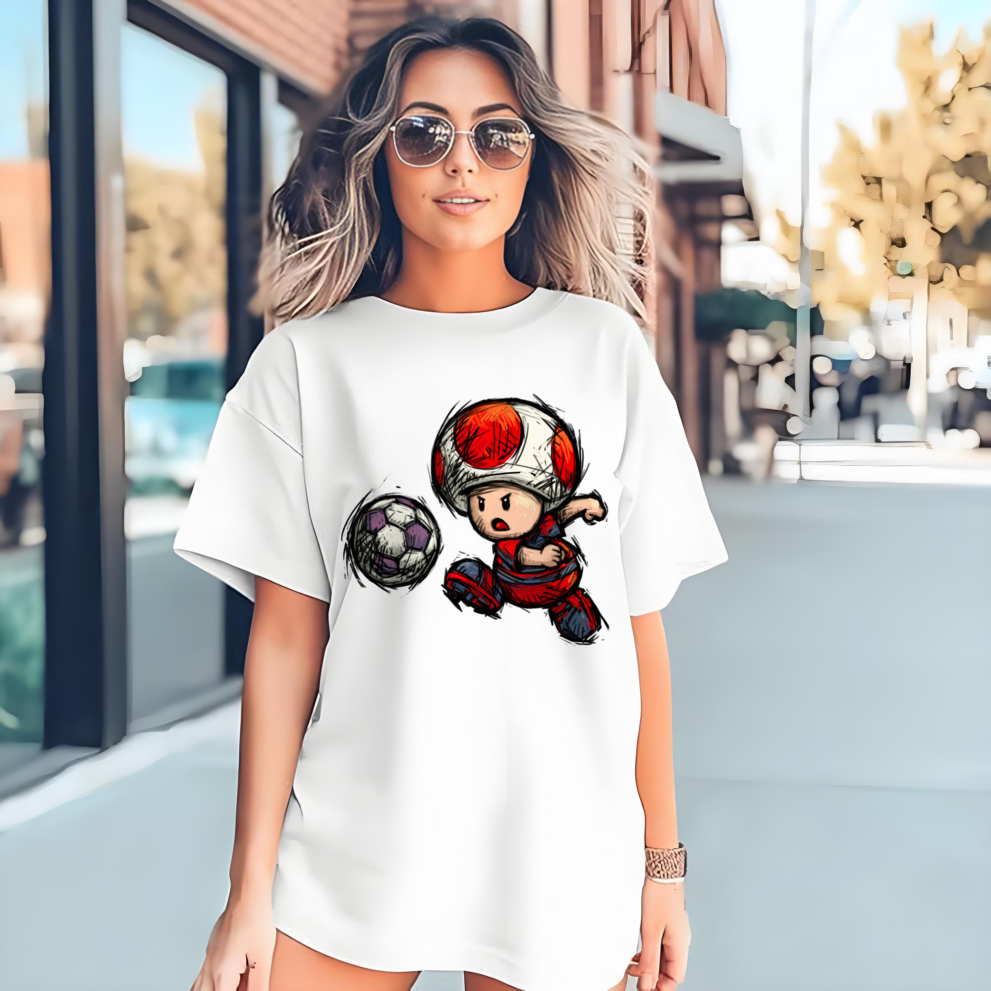 Nintendo Red 'pass football' Toad Shirt
