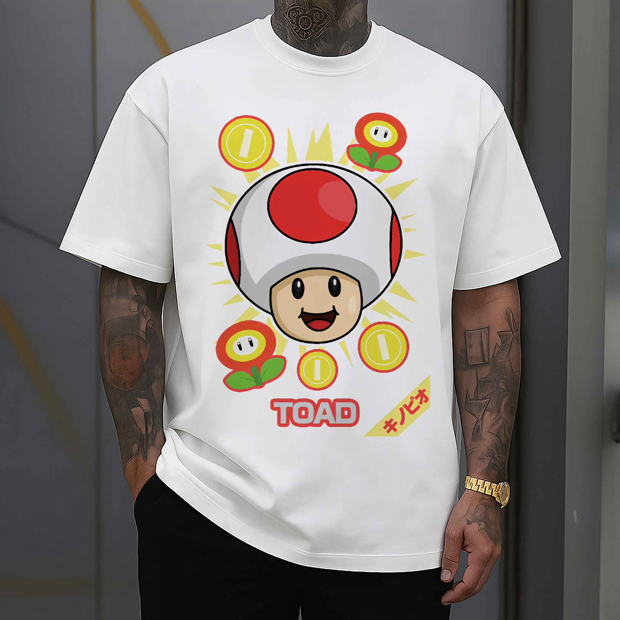 Nintendo super mario Sweet smile Red Toad Shirt
