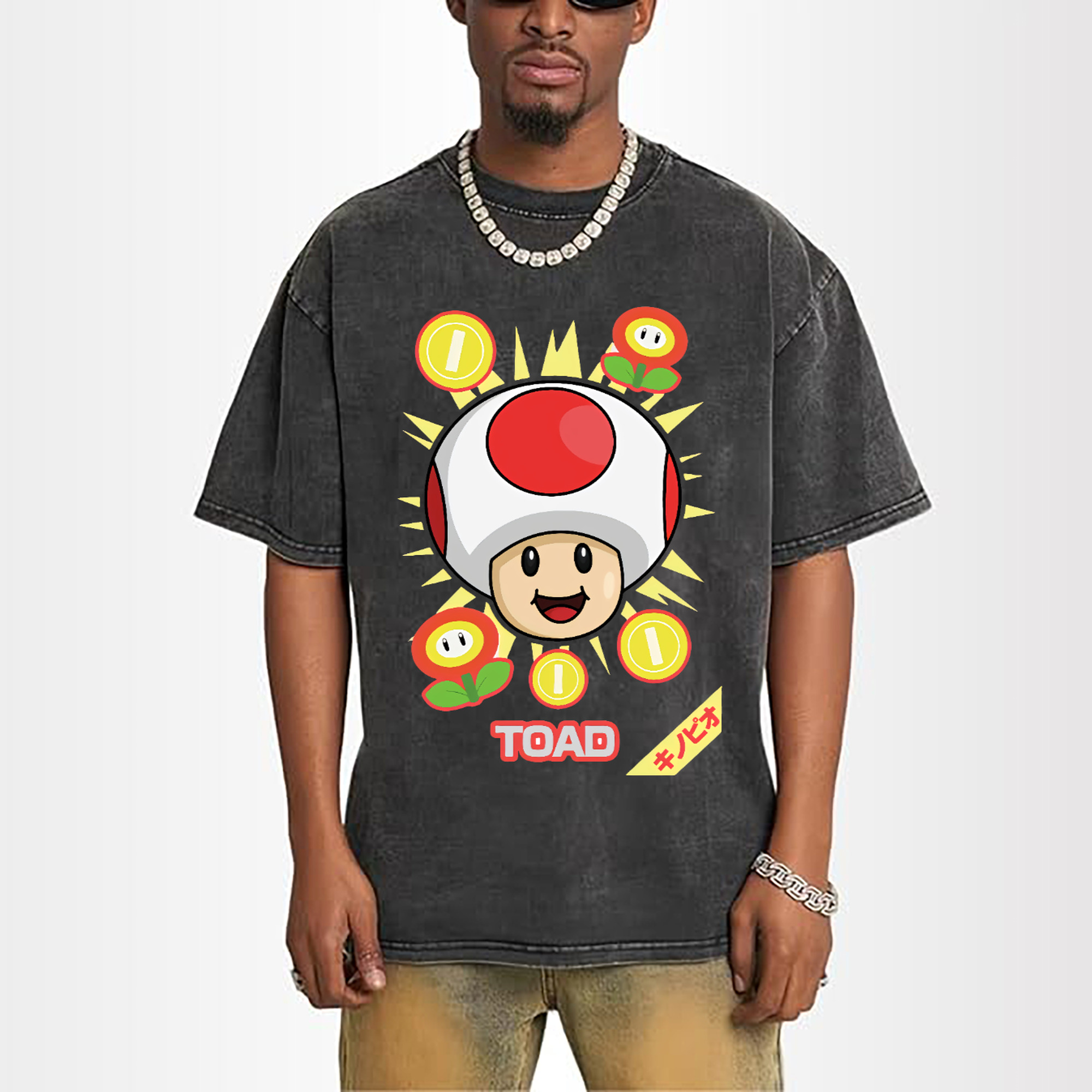 Nintendo super mario Sweet smile Red Toad Shirt
