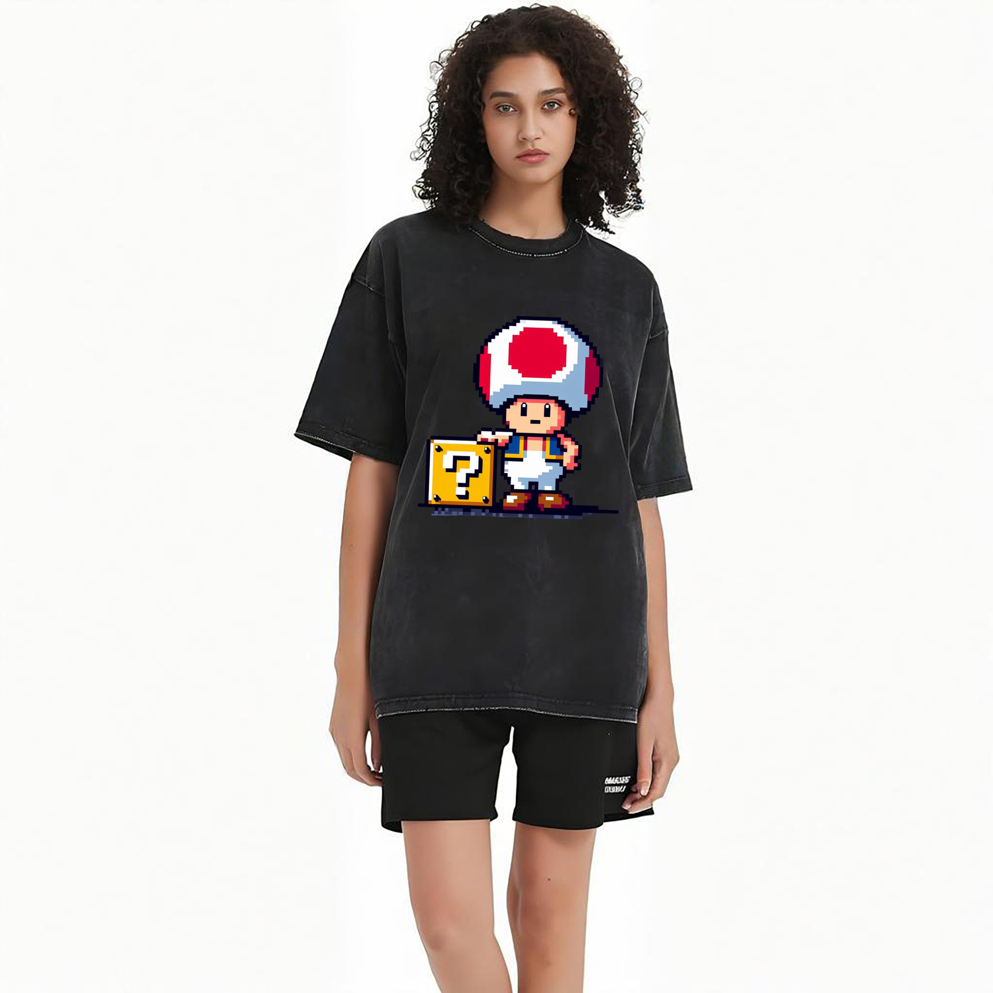 super mario Pixel Style red toad t shirt