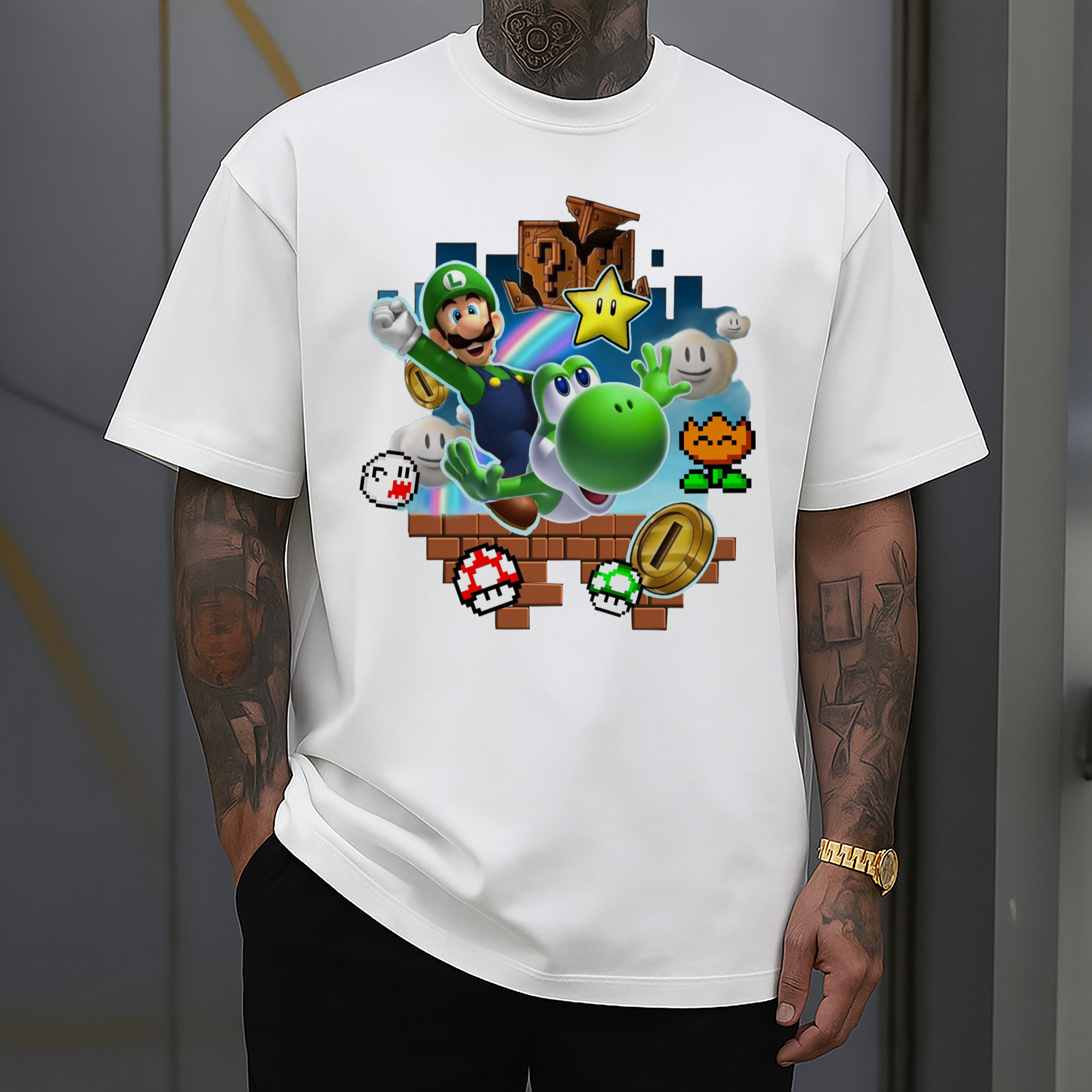 Nintendo mario and yoshi t shirts
