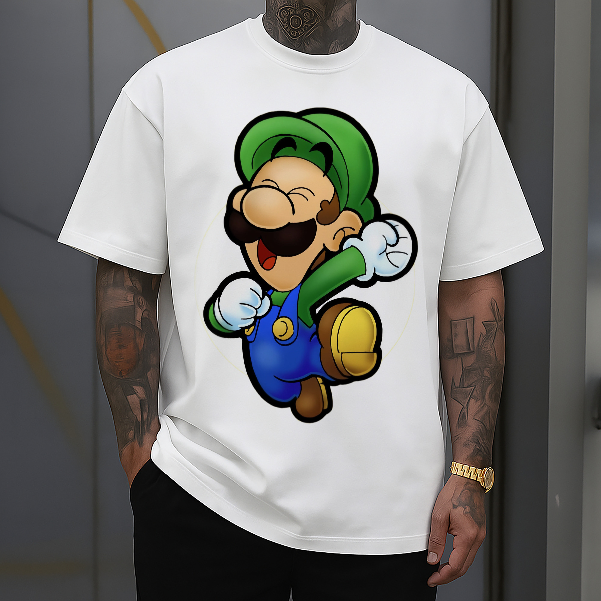 Nintendo luigi happy t shirts