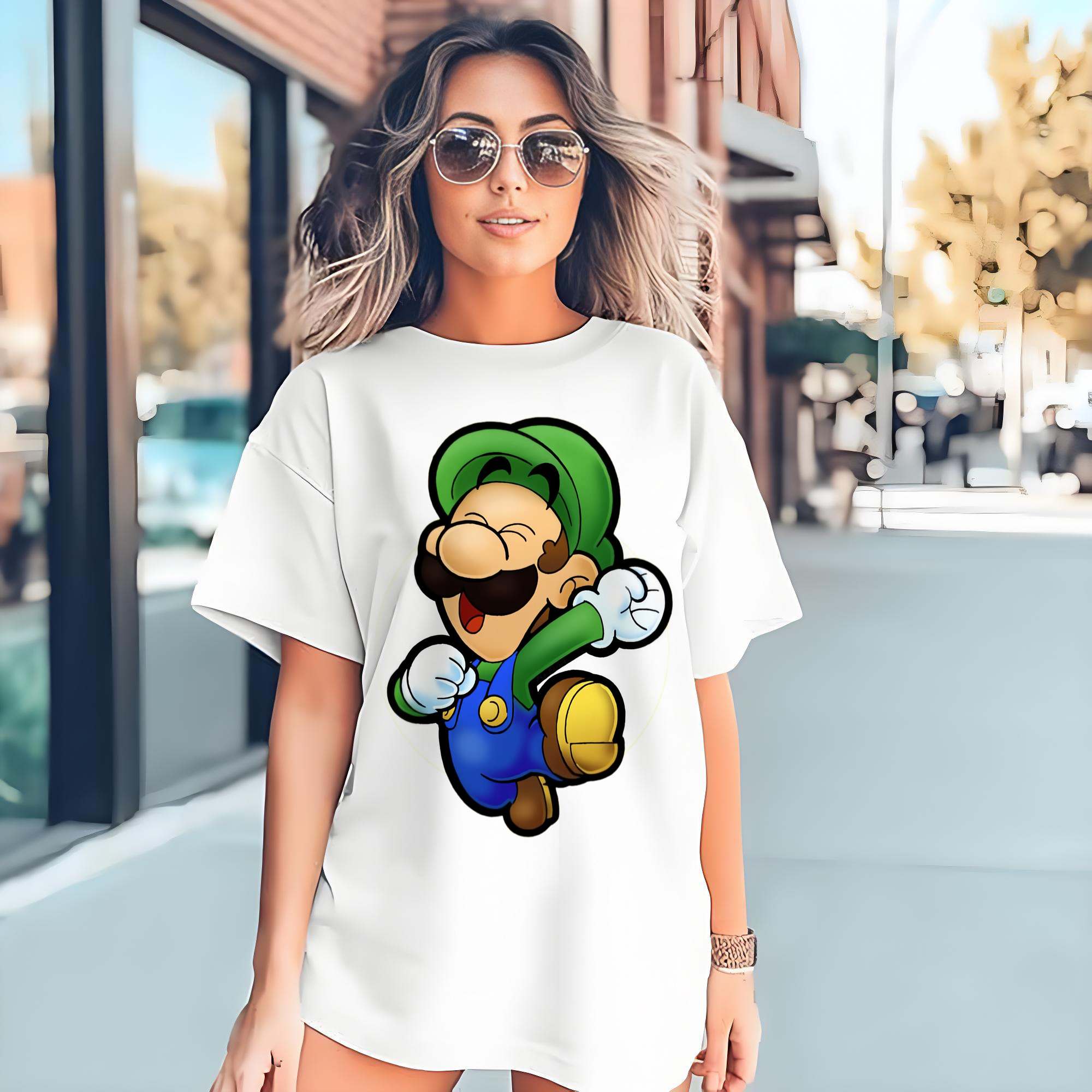 Nintendo luigi happy t shirts