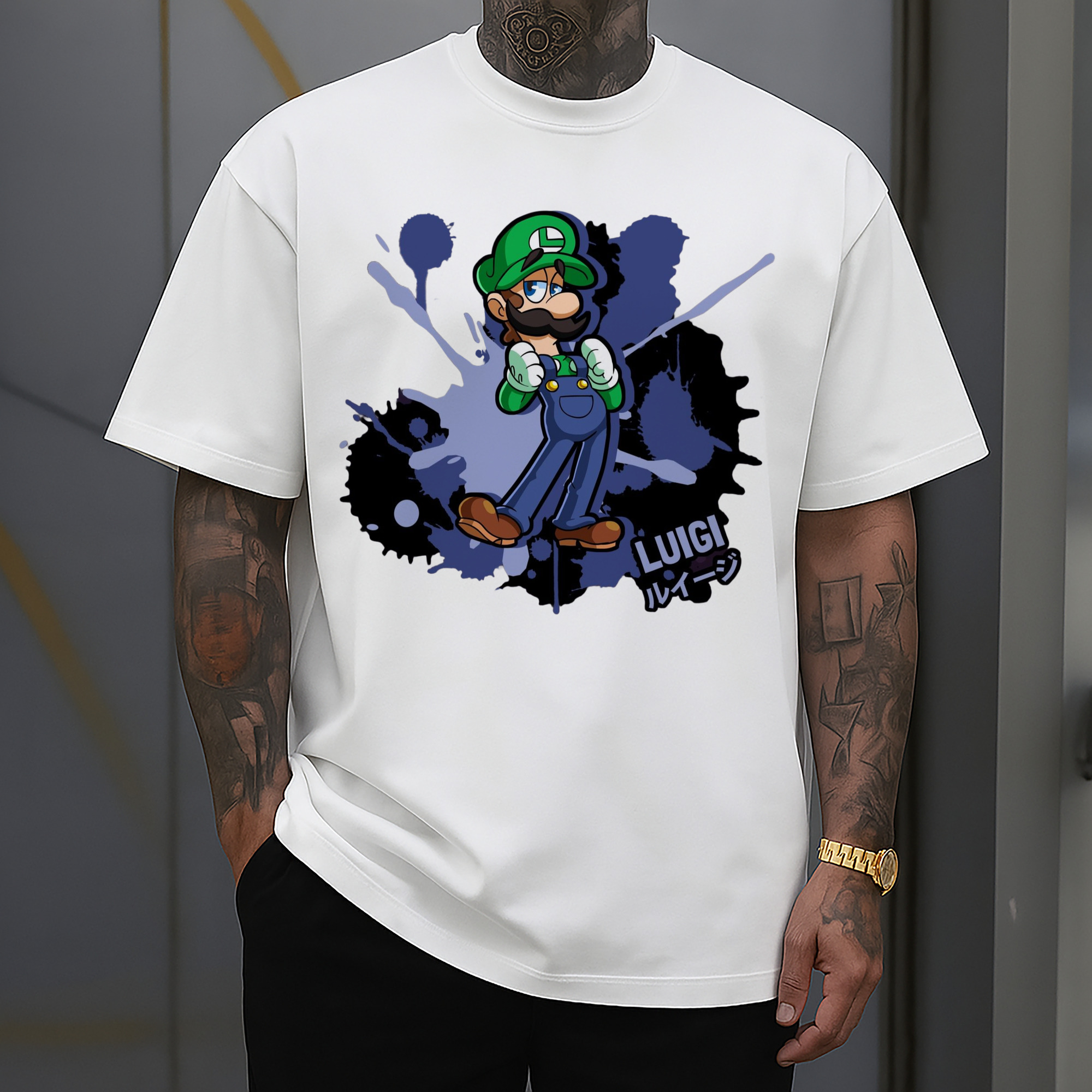 Nintendo Luigi  painting Graphic Tee