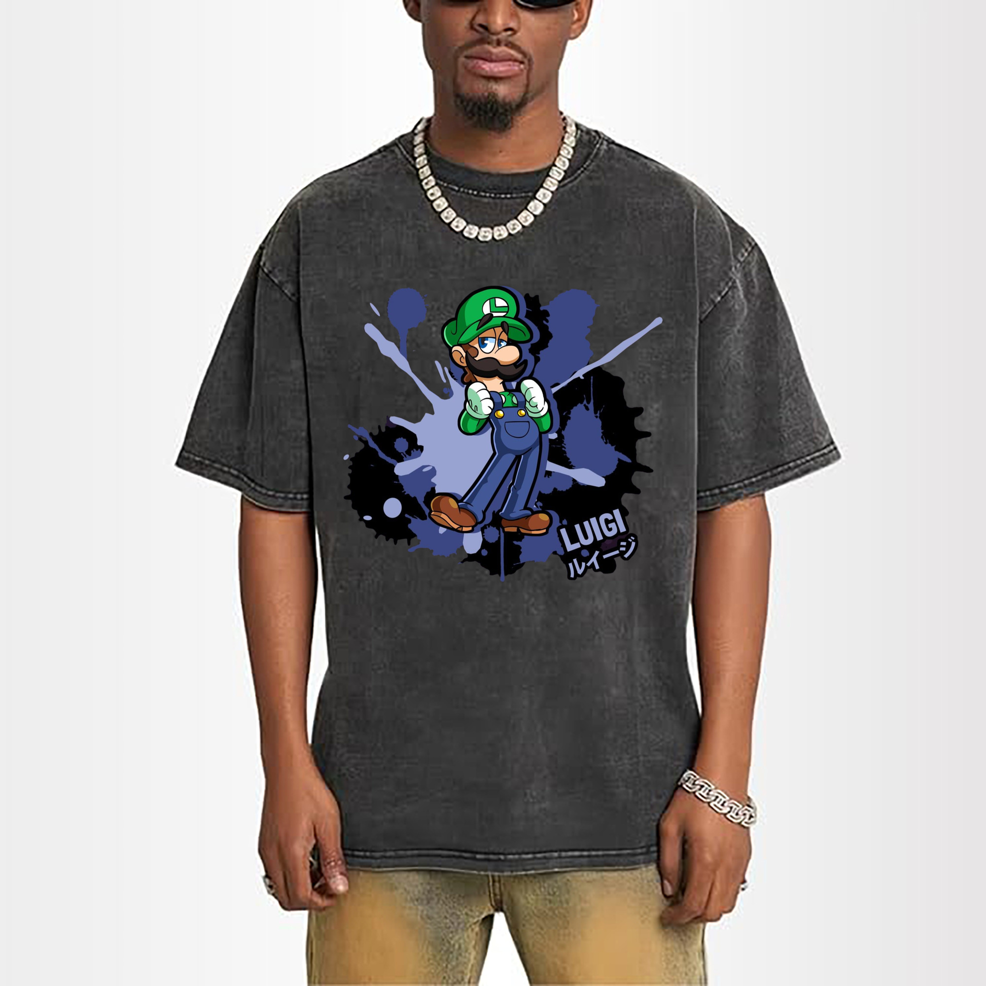 Nintendo Luigi  painting Graphic Tee
