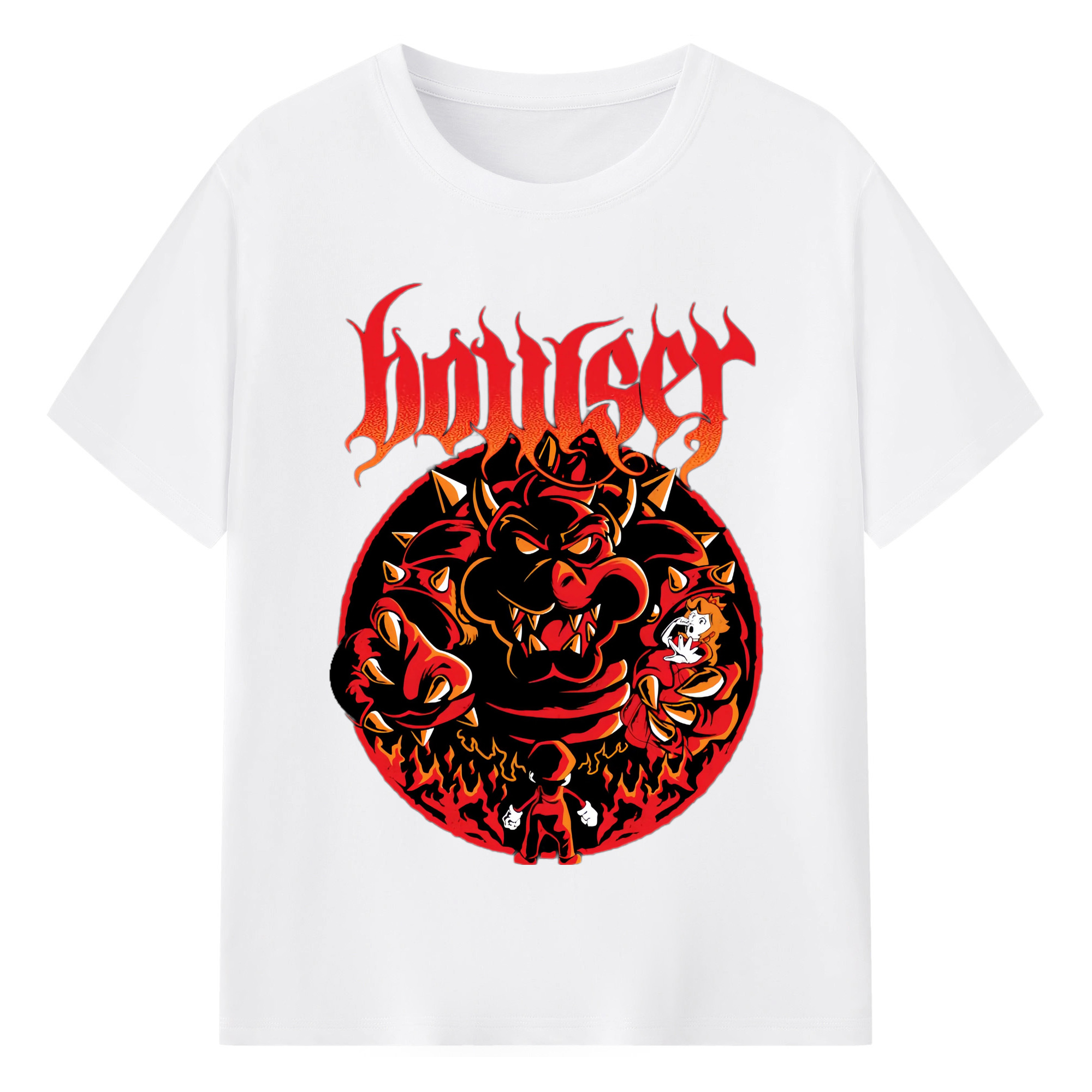 Nintendo King Koopa graphinc T-shirt - 180g Cotton T-Shirt With Front Heat Transfer Print – Soft, Lightweight, Fitted Design – Comfortable Casual Wear For Sports & Everyday Use