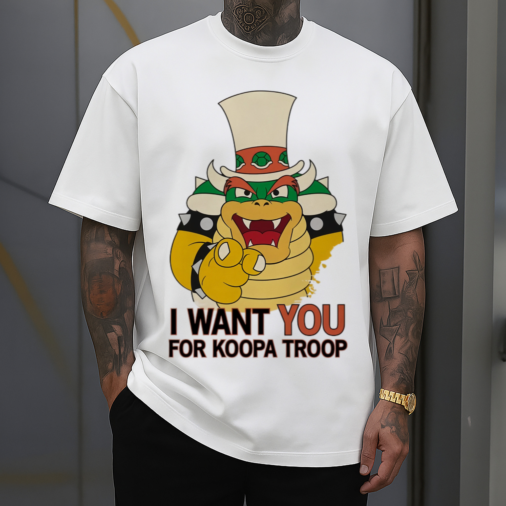 Nintendo King Koopa i want you T-shirt
