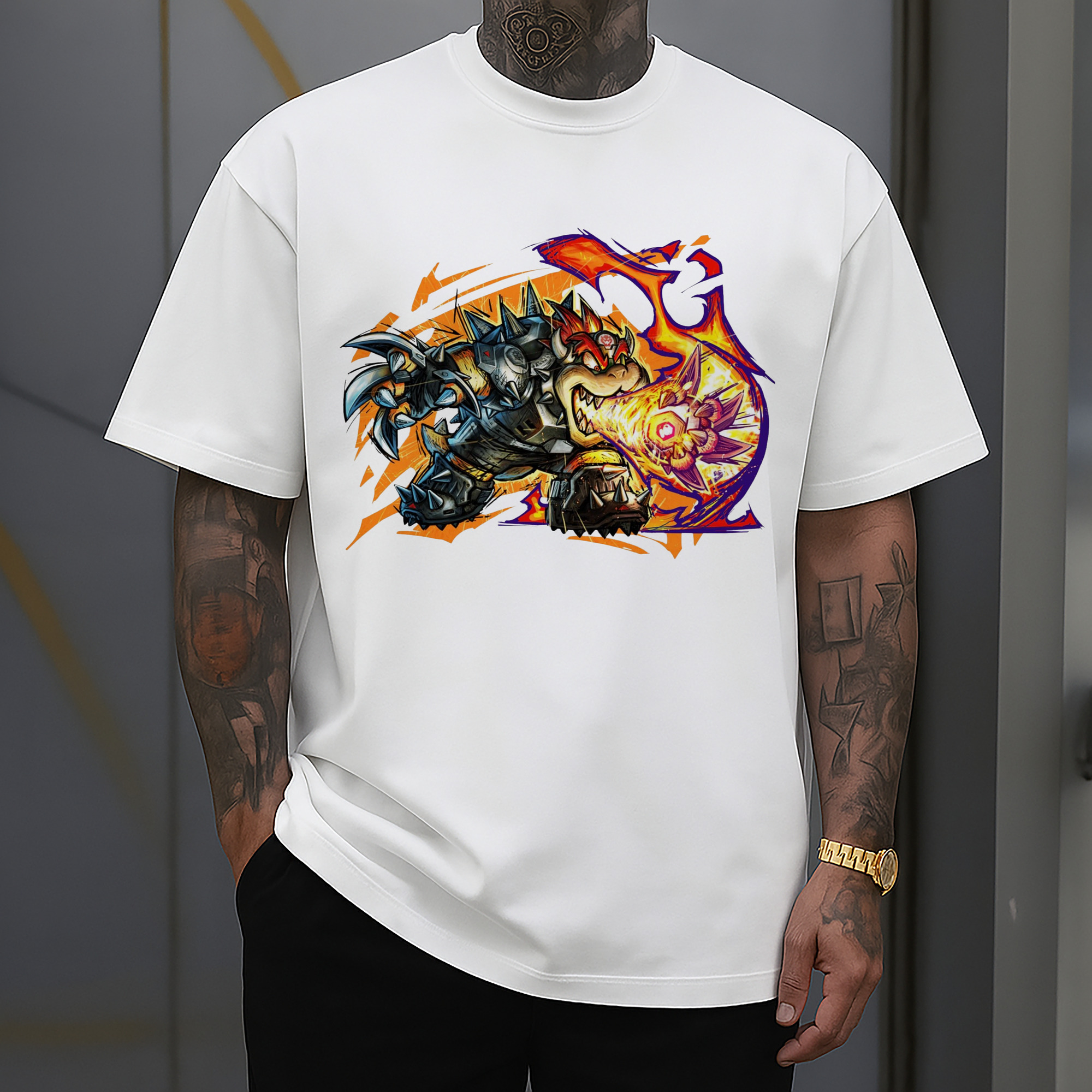 Nintendo King Koopa football T-shirt