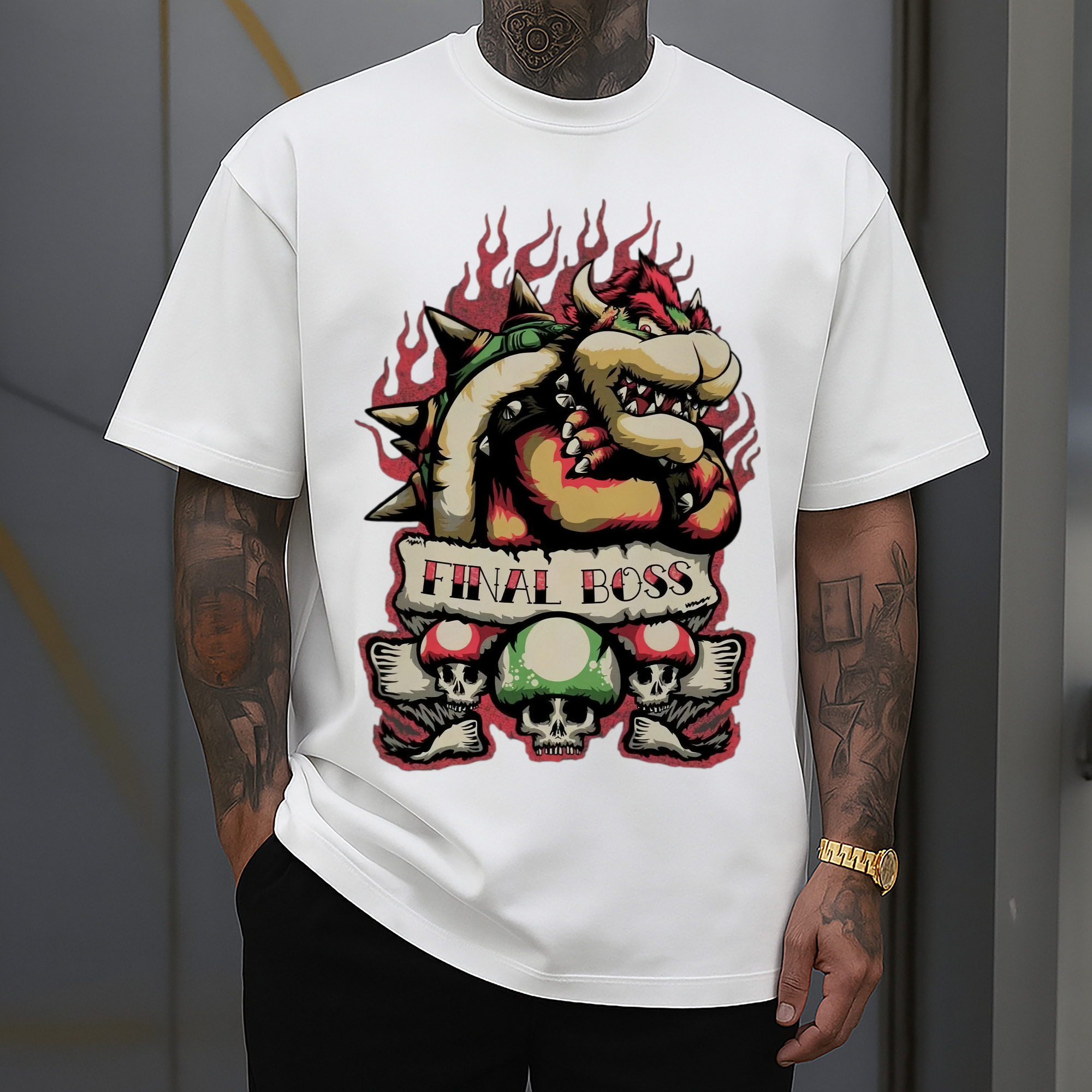Bowser King Koopa Comic  Graphic T-Shirt