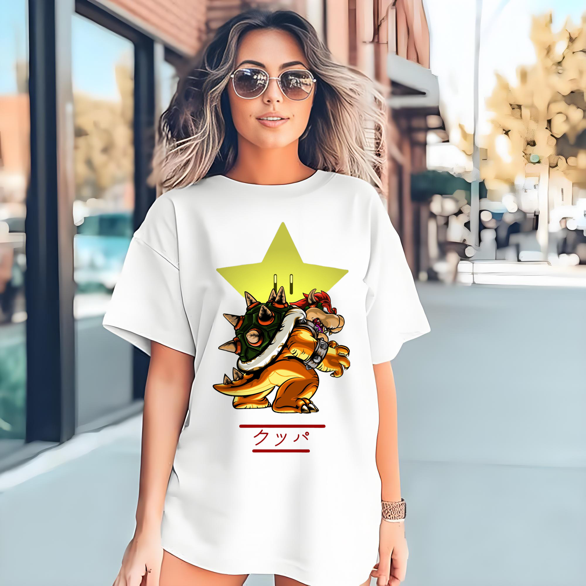 Bowser King Koopa Cartoon Graphic T-Shirt