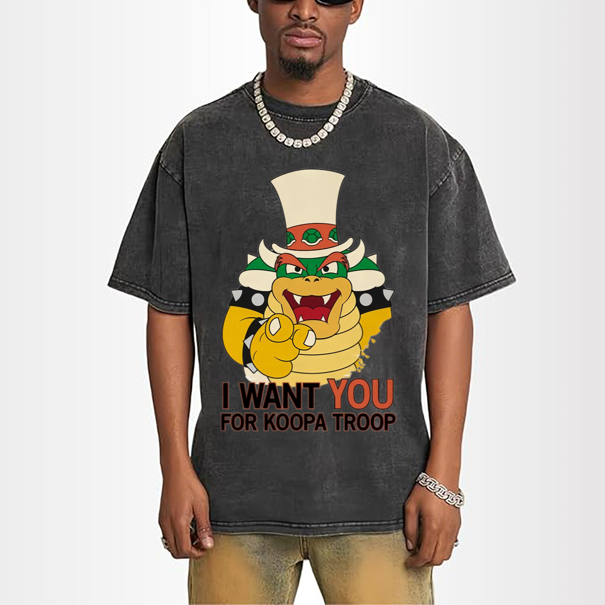 Nintendo King Koopa i want you T-shirt