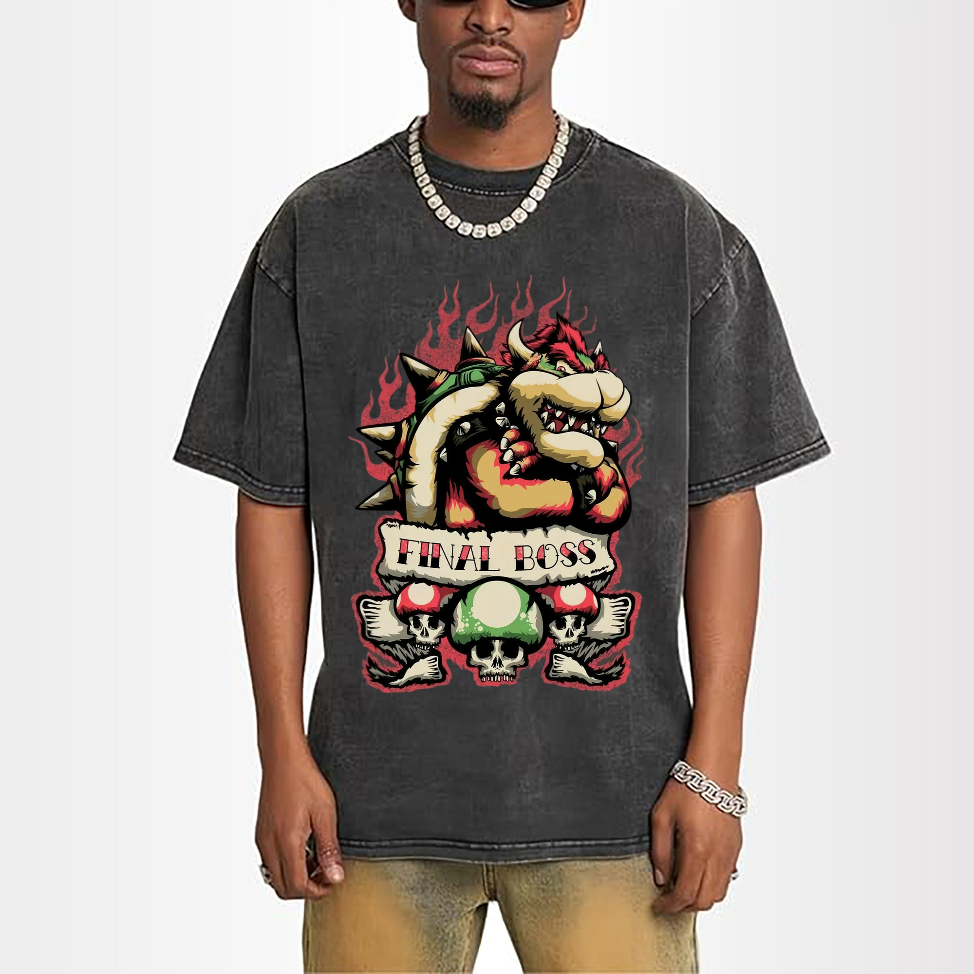 Bowser King Koopa Comic  Graphic T-Shirt