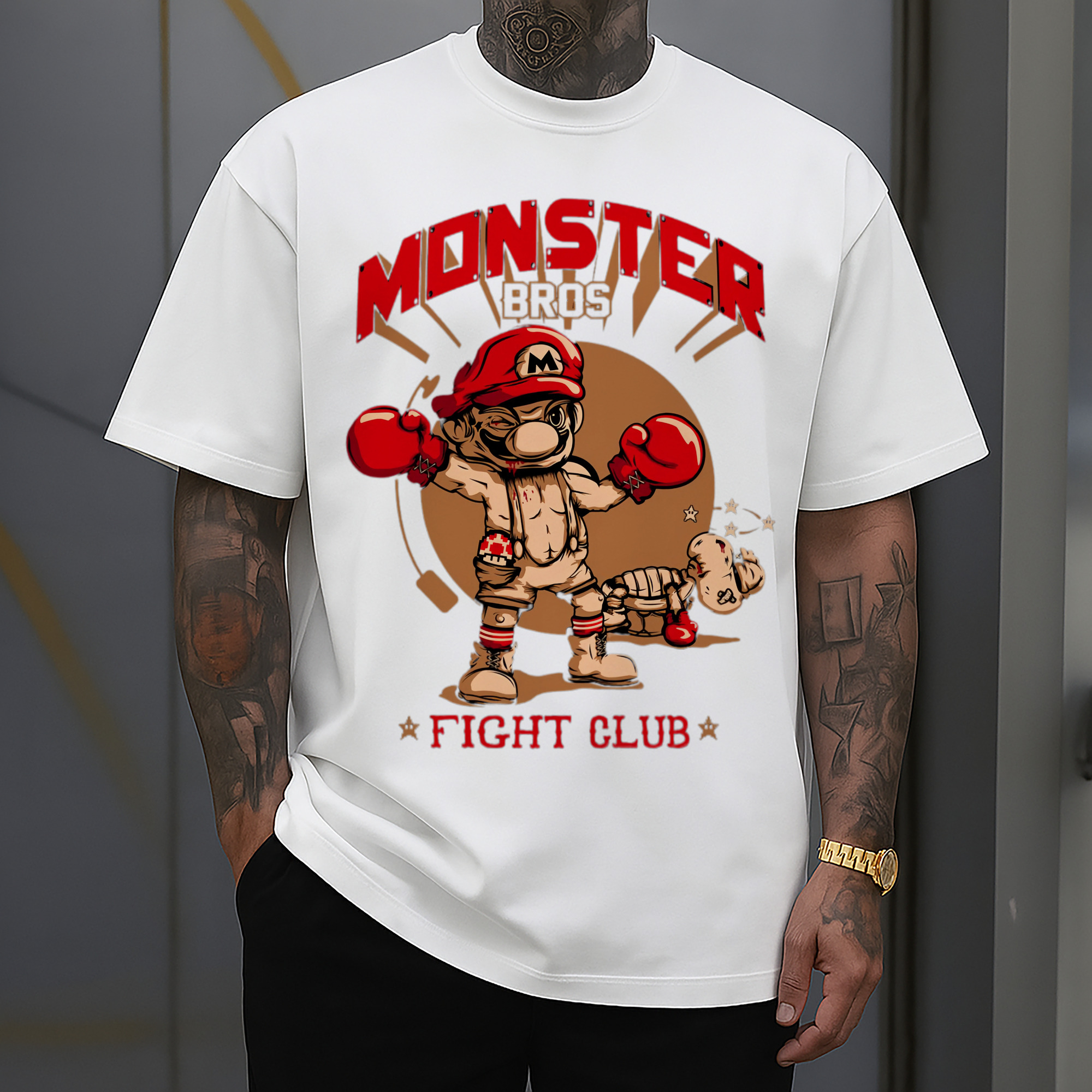 Super Mario fight club T-shirt