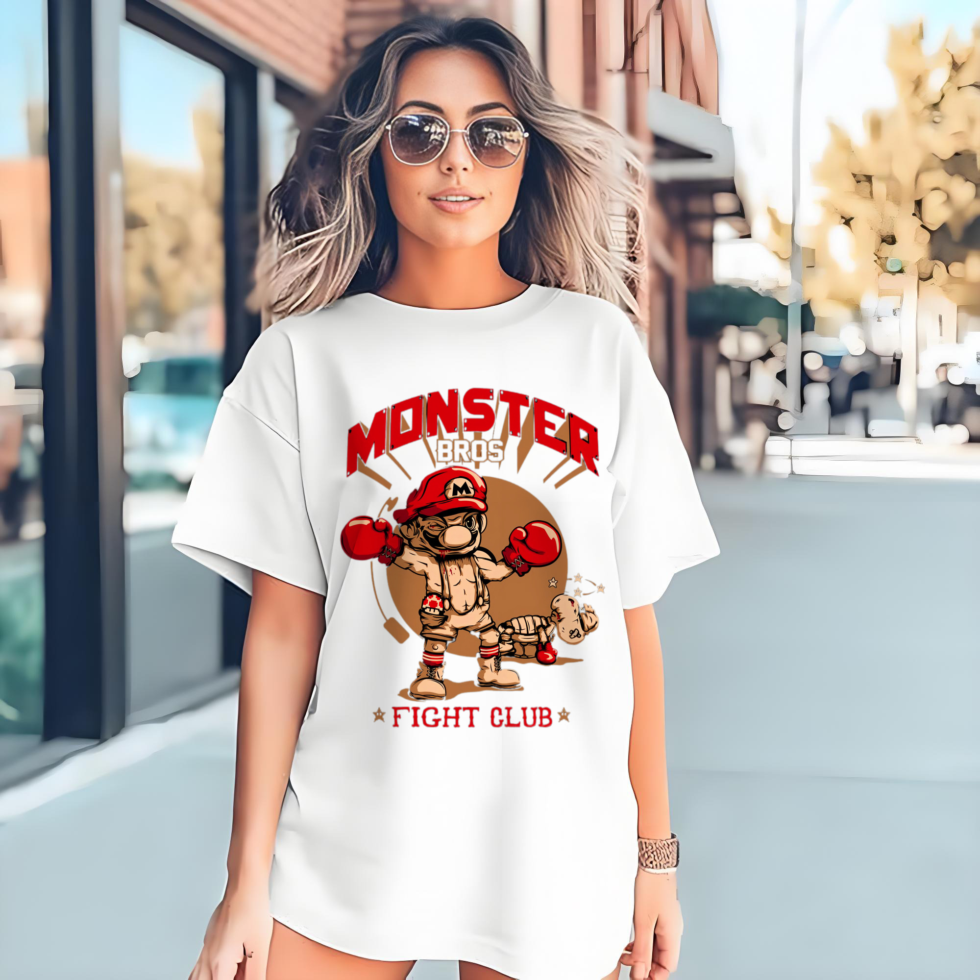 Super Mario fight club T-shirt