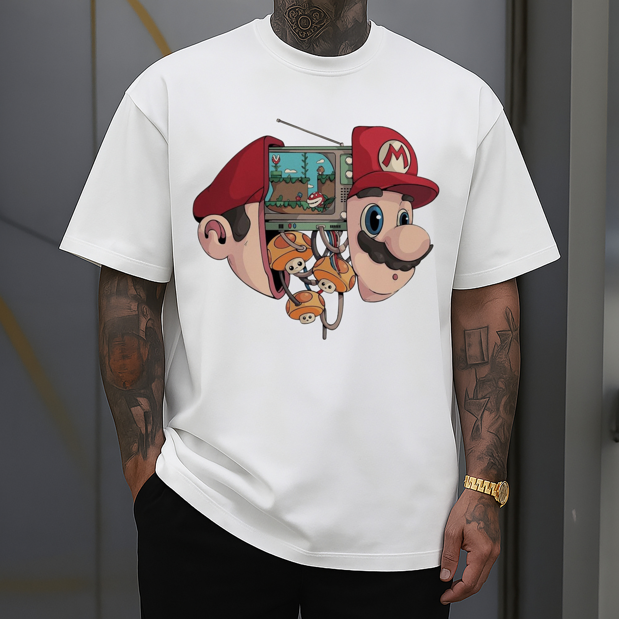 Nintendo mario  profile t-shirt