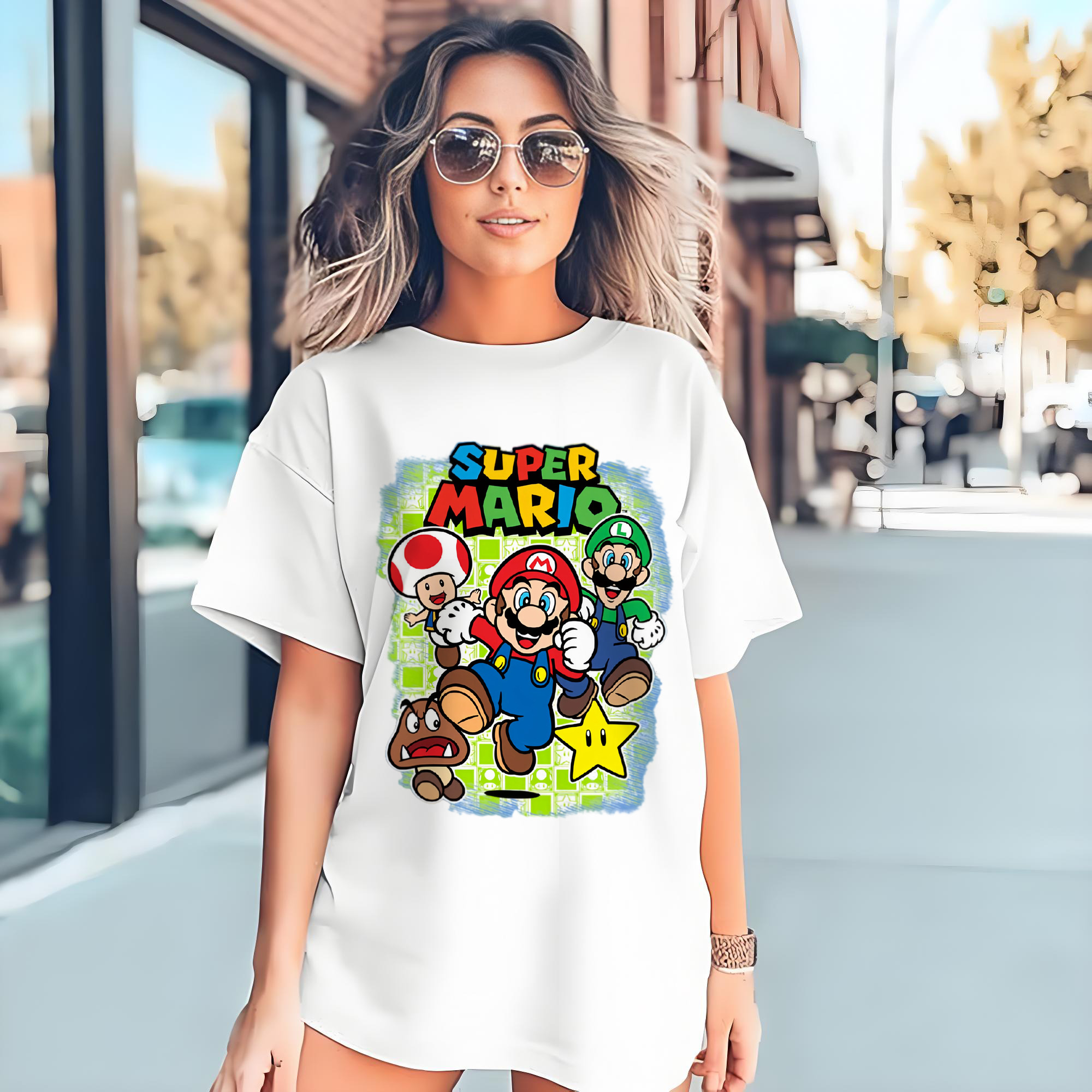 Nintendo mario cartoon tee