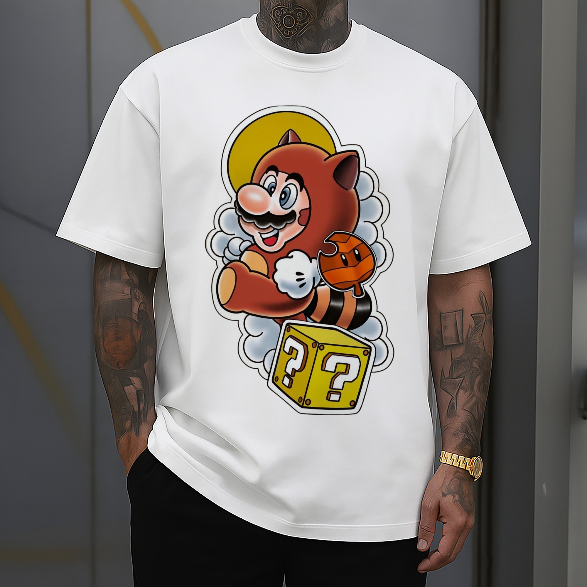 Super Mario raccoon T-shirt