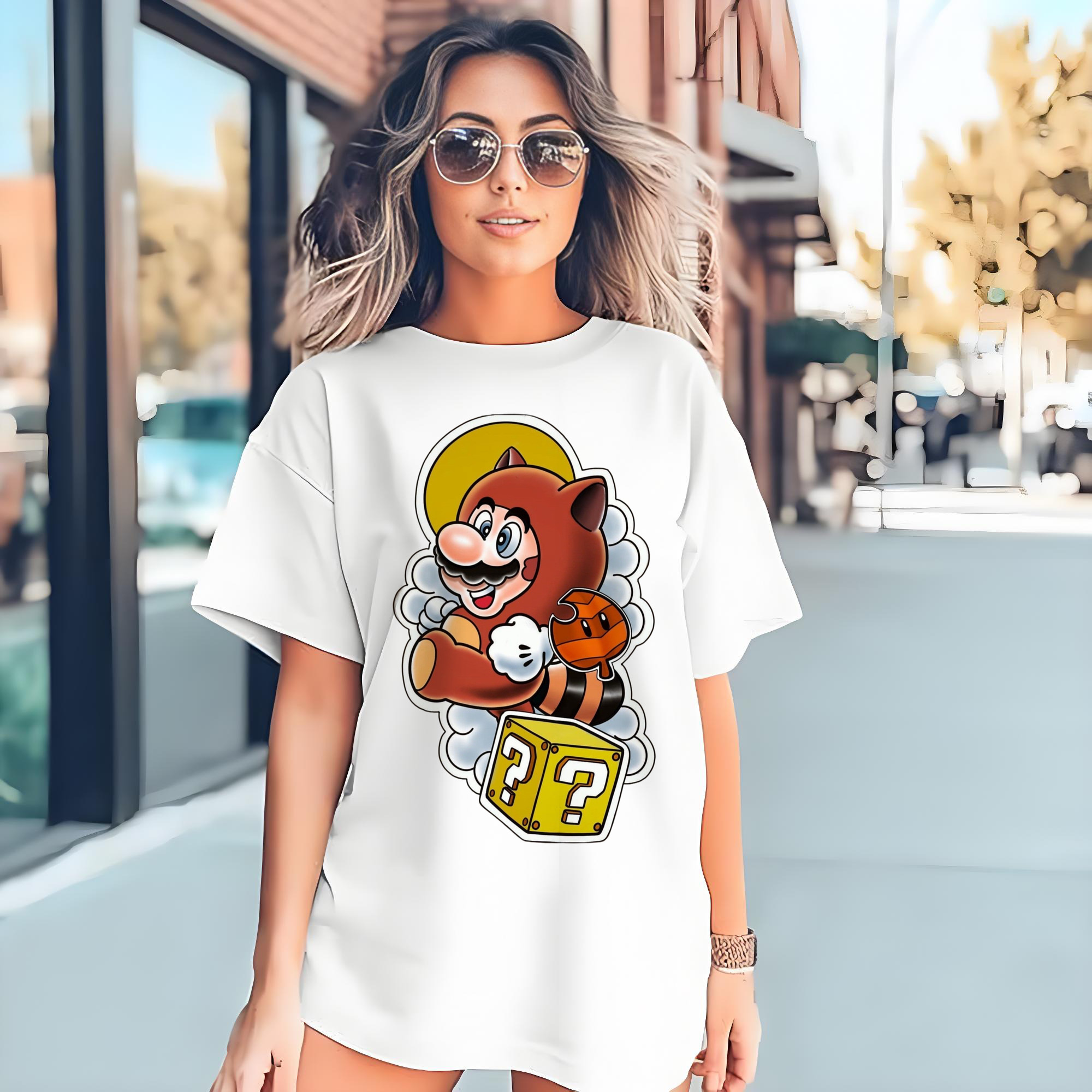 Super Mario raccoon T-shirt