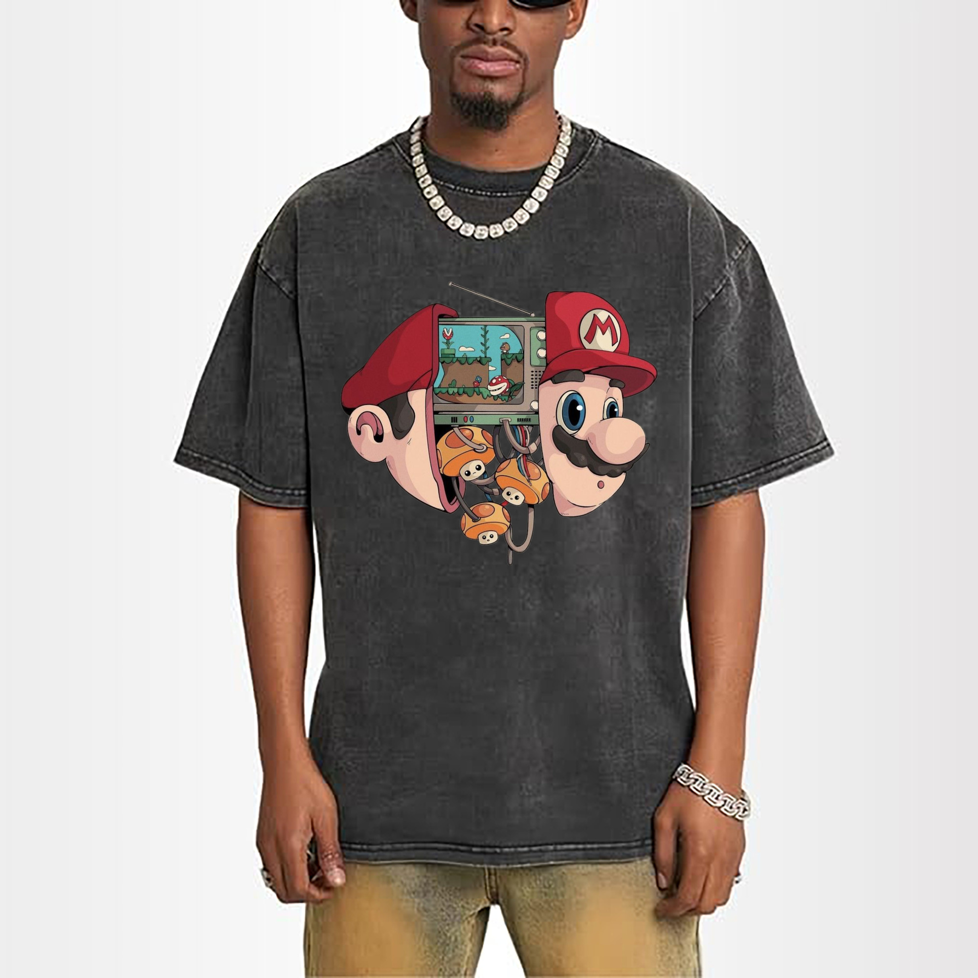 Nintendo mario  profile t-shirt