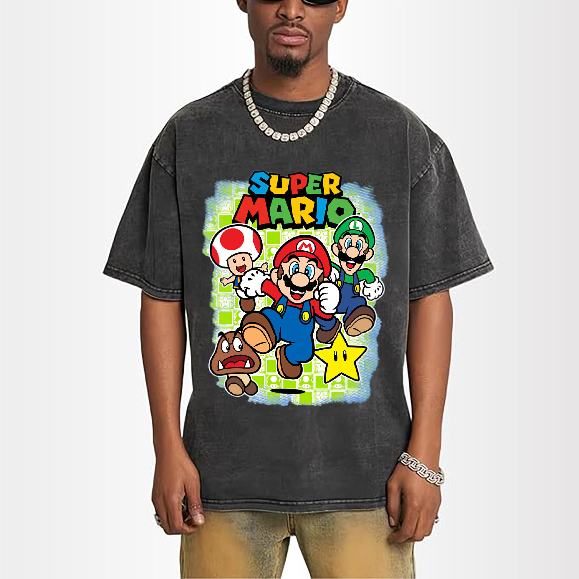Nintendo mario cartoon tee
