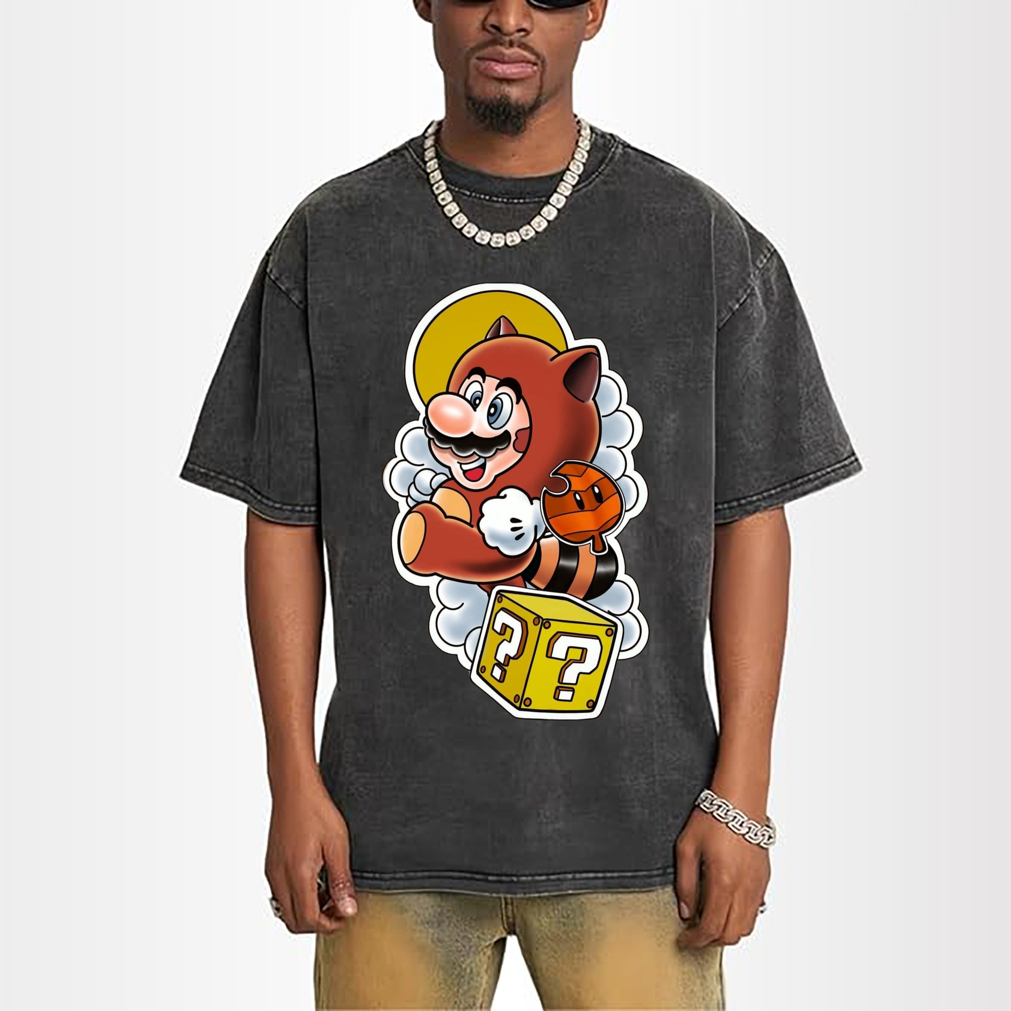 Super Mario raccoon T-shirt