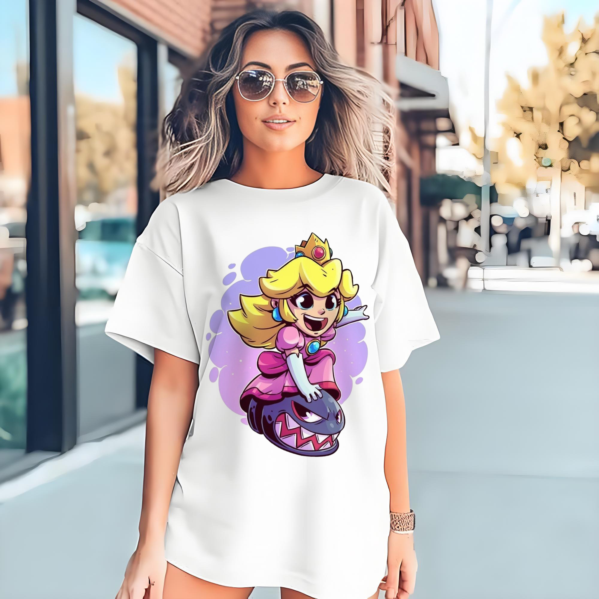 Nintendo princess peach cartoon t shirts