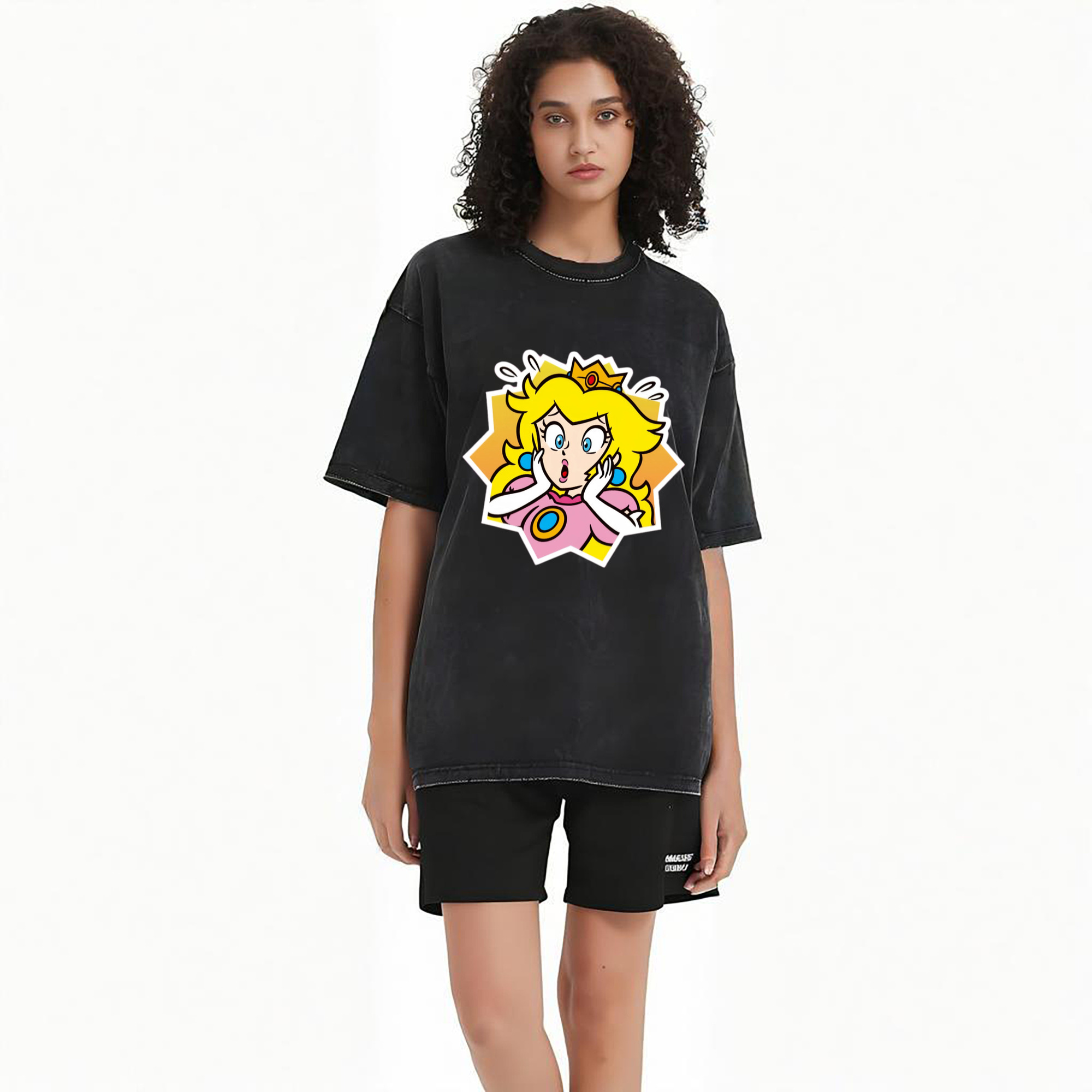 Nintendo princess peach &#039;surprised&#039; t-shirt