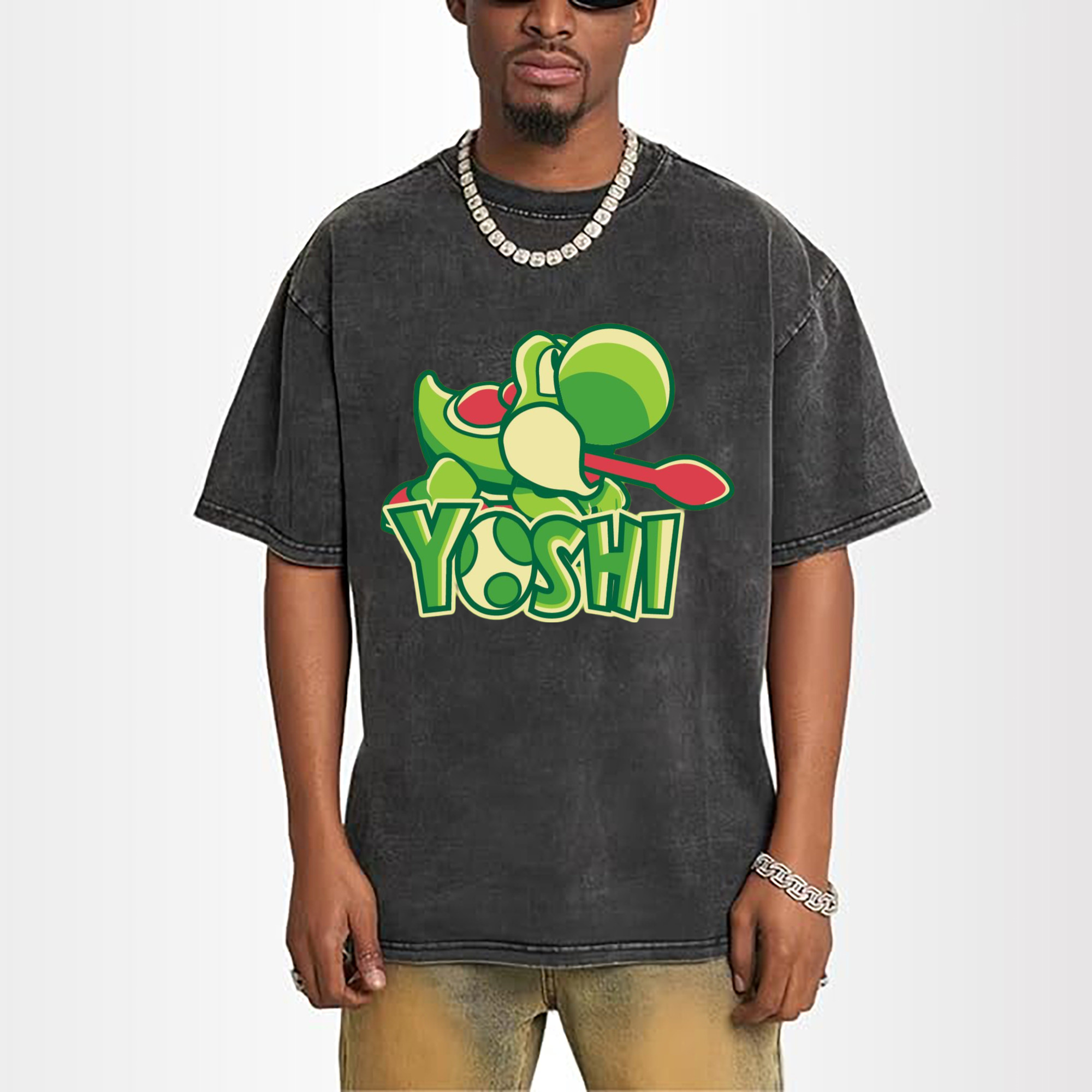 Super Mario Yoshi Painted style T-shirt